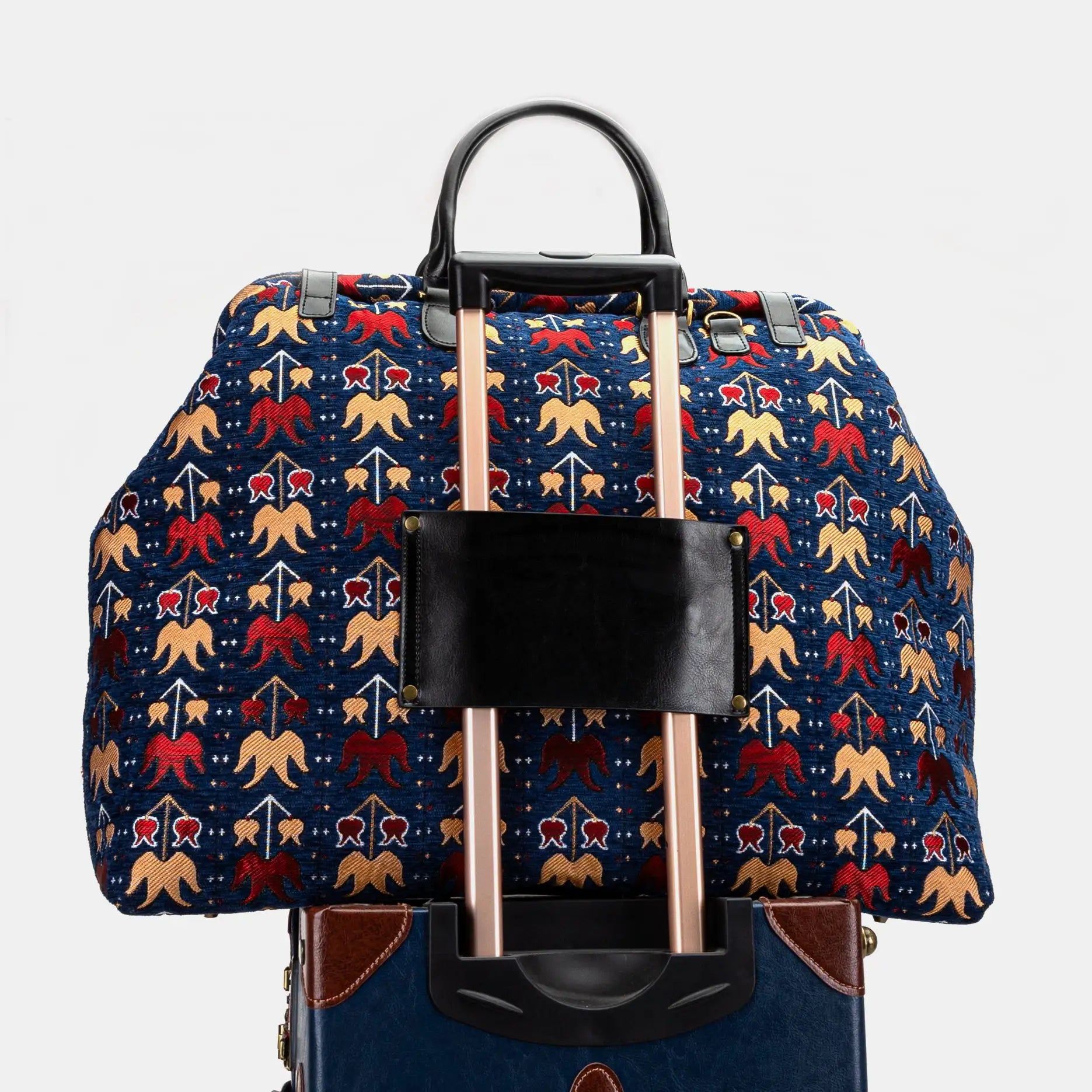 Poppy Bloom Men's Carpetbag of America with luggage sleeve-6