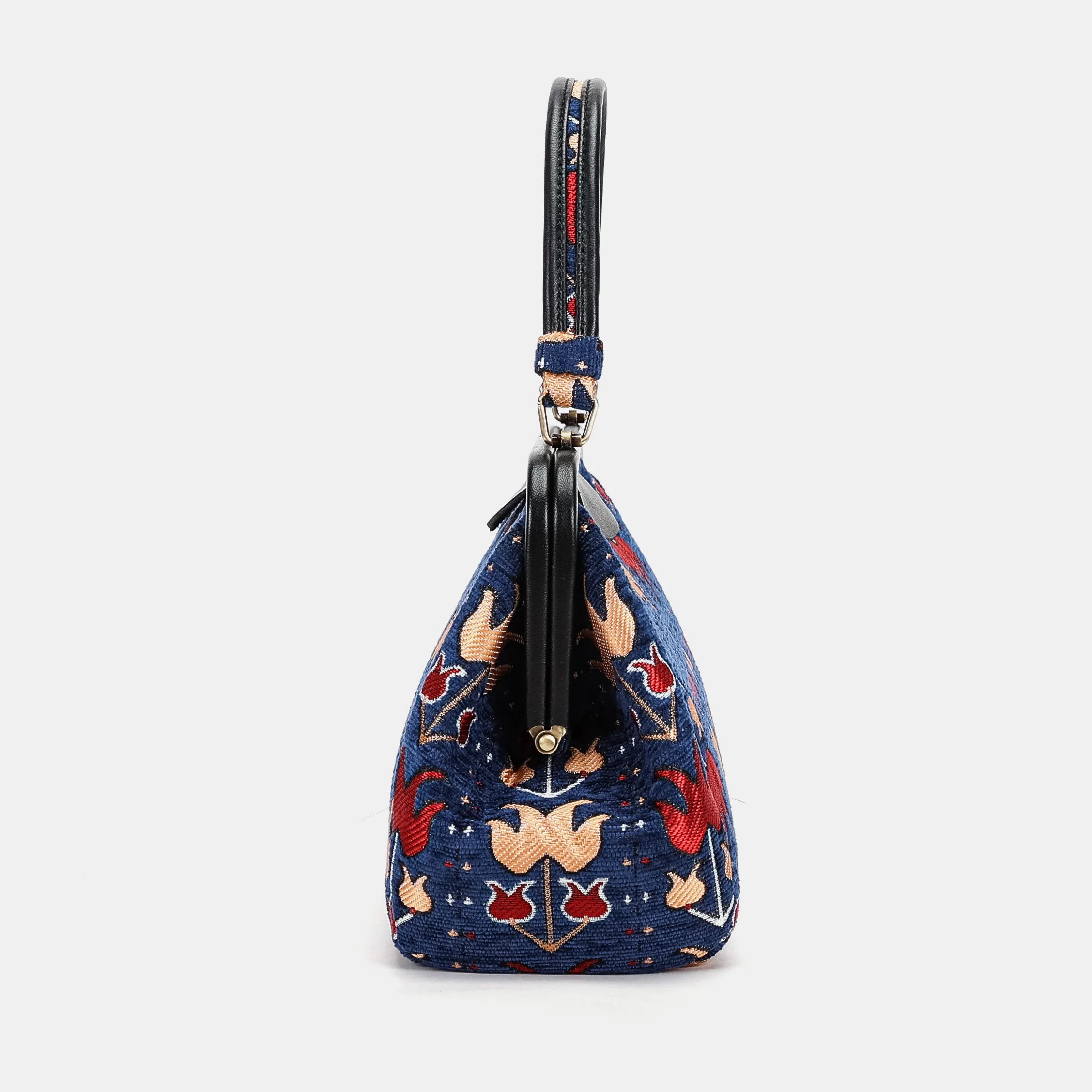 Poppy Bloom Top Handle Purse Carpetbag of America side