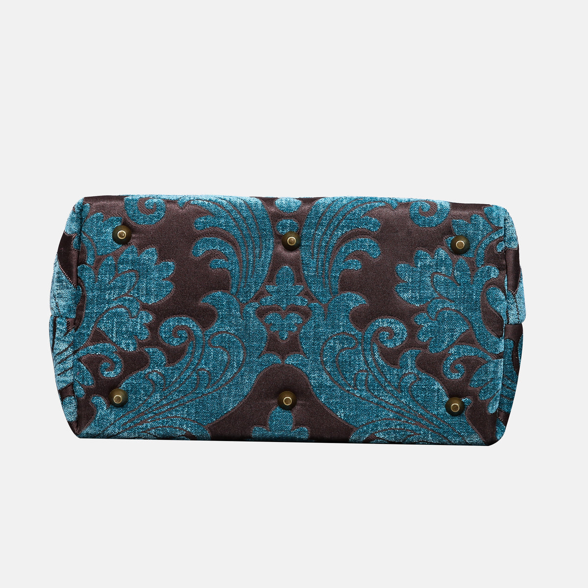 Queen Azure Blue Carpet Handbag Purse carpet bag MCW Handmade of America bottom