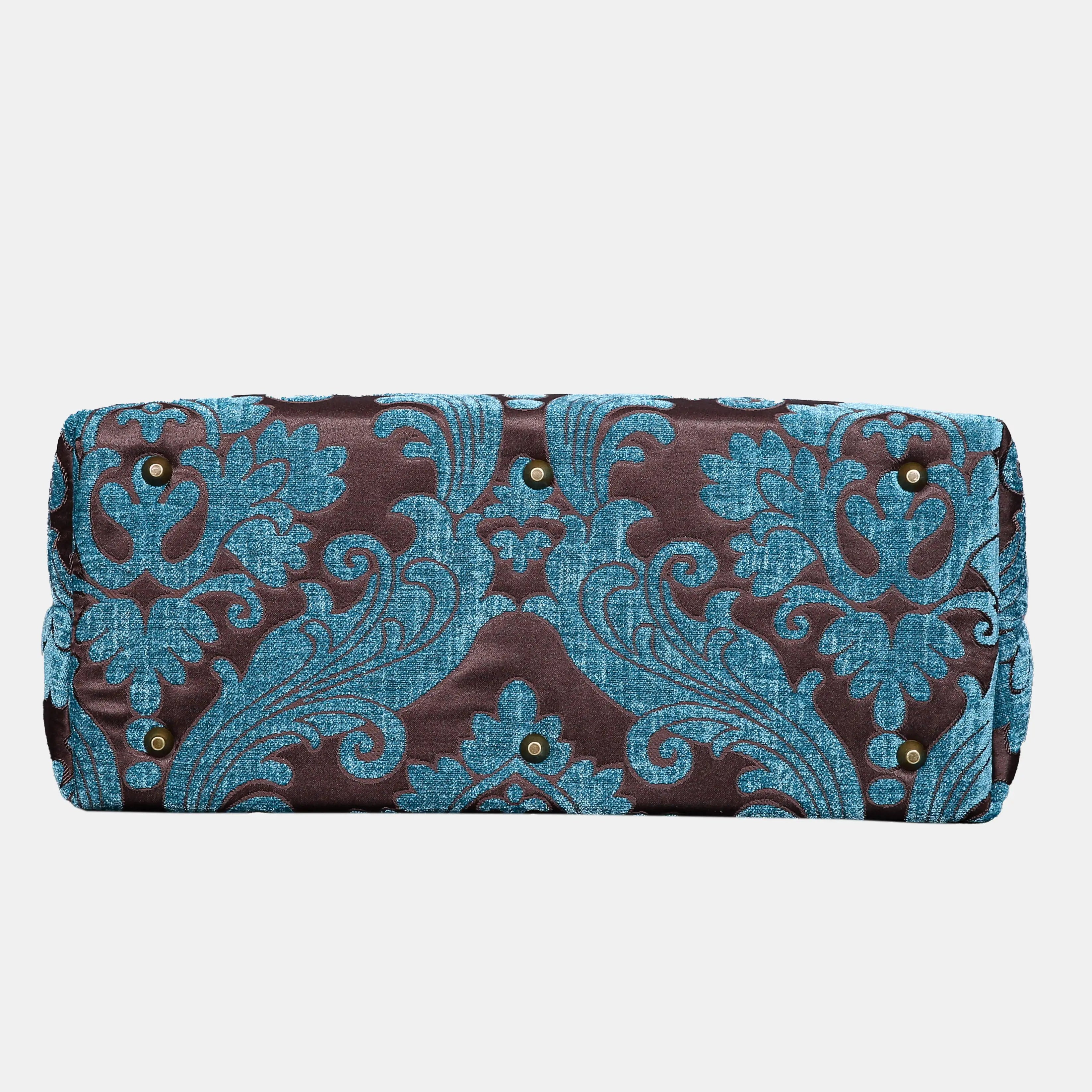 Queen Azure Blue Mary Poppins Weekender Carpetbag of America bottom