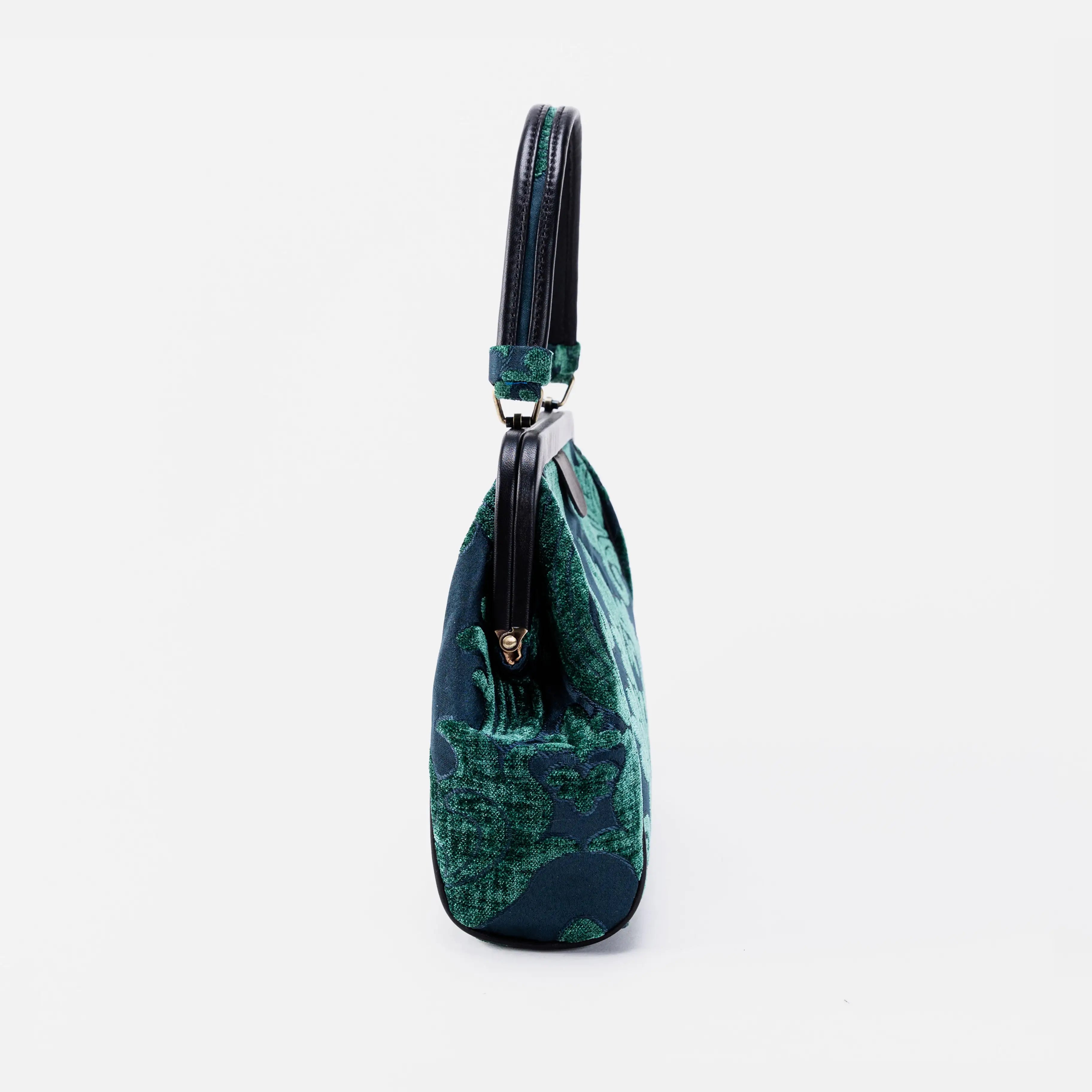 Alma Satchel Carpet Bag Queen Hunter Green side