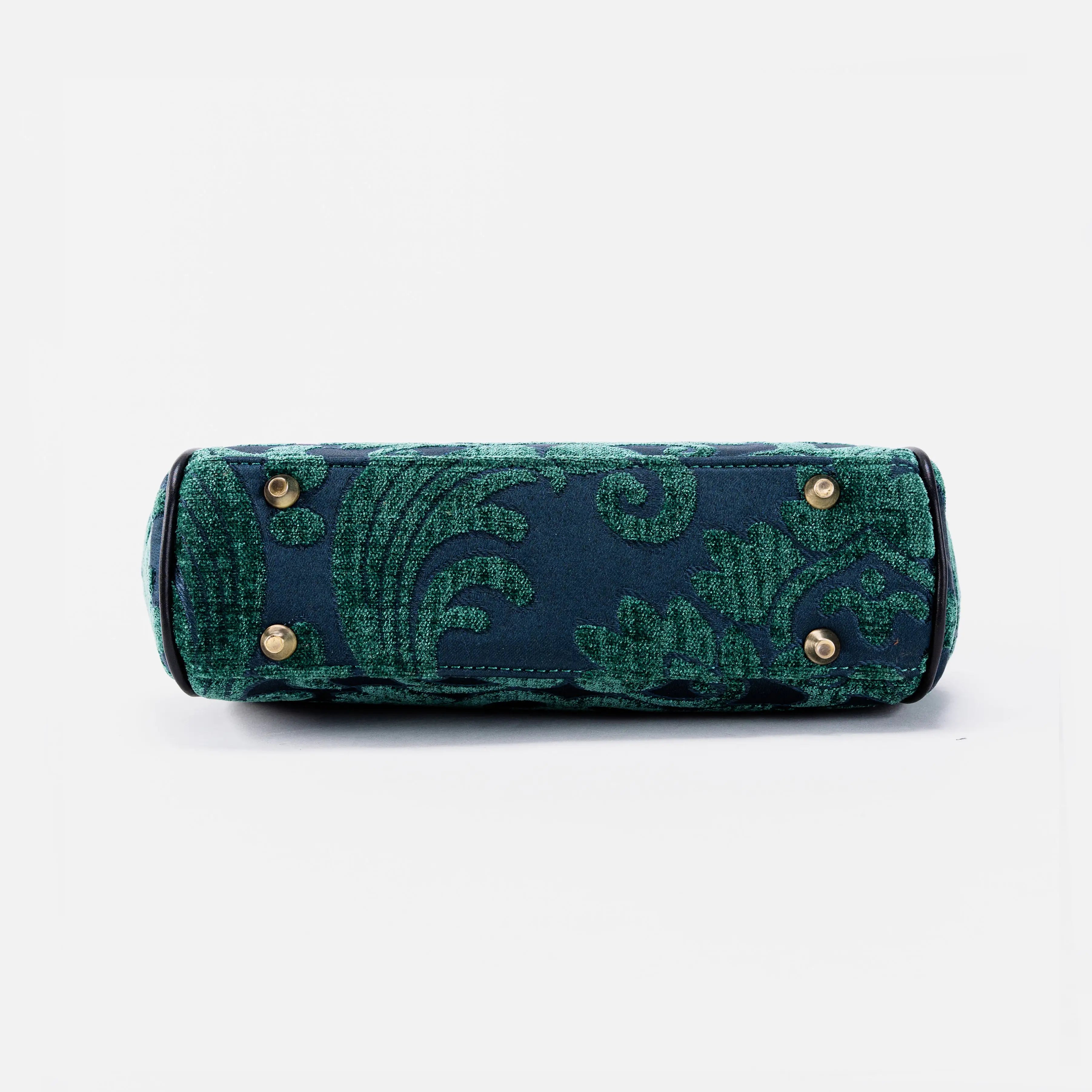 Alma Satchel Carpet Bag Queen Hunter Green bottom