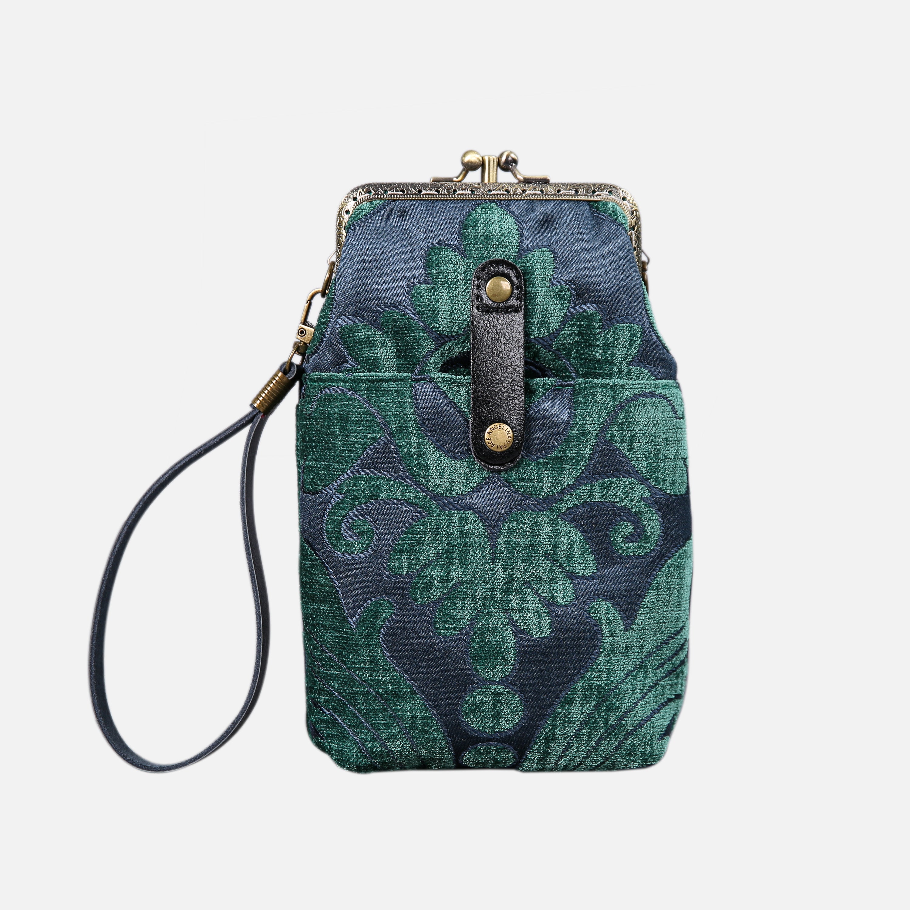 Queen Hunter Green Carpet Phone Case Carpetbag of America front