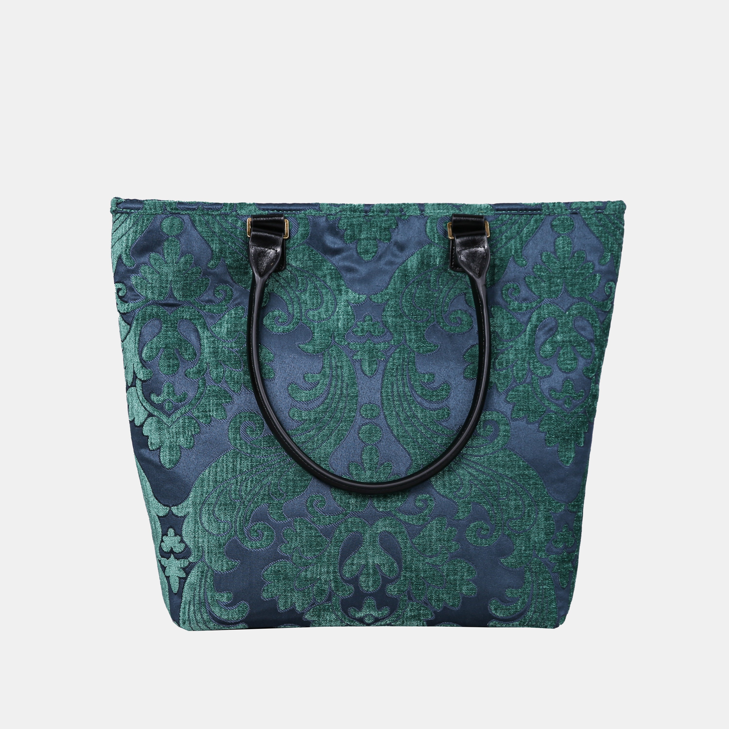 Queen Hunter Green Carpet Tote Shopper carpet bag of America back