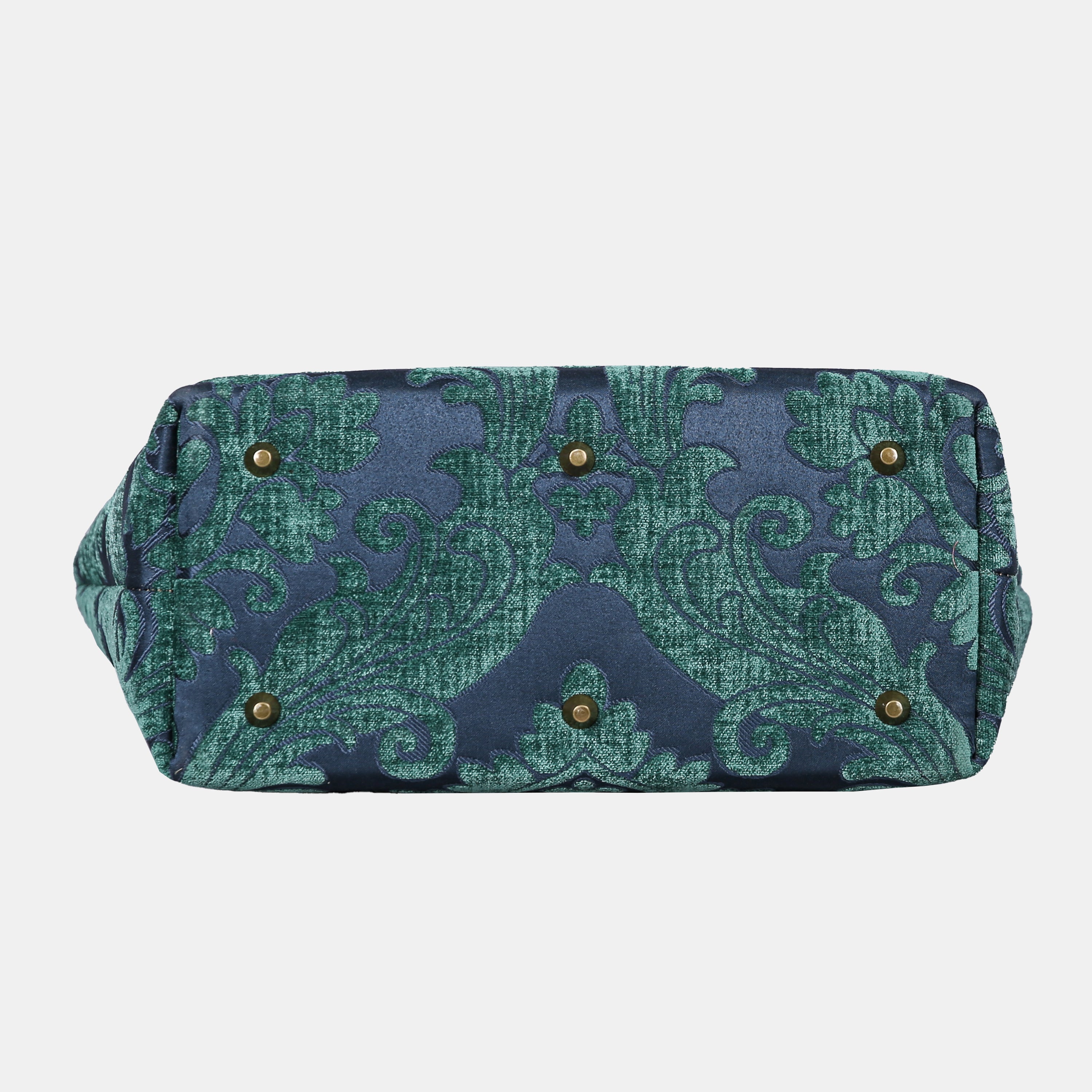 Queen Hunter Green Carpet Tote Shopper carpet bag of America bottom