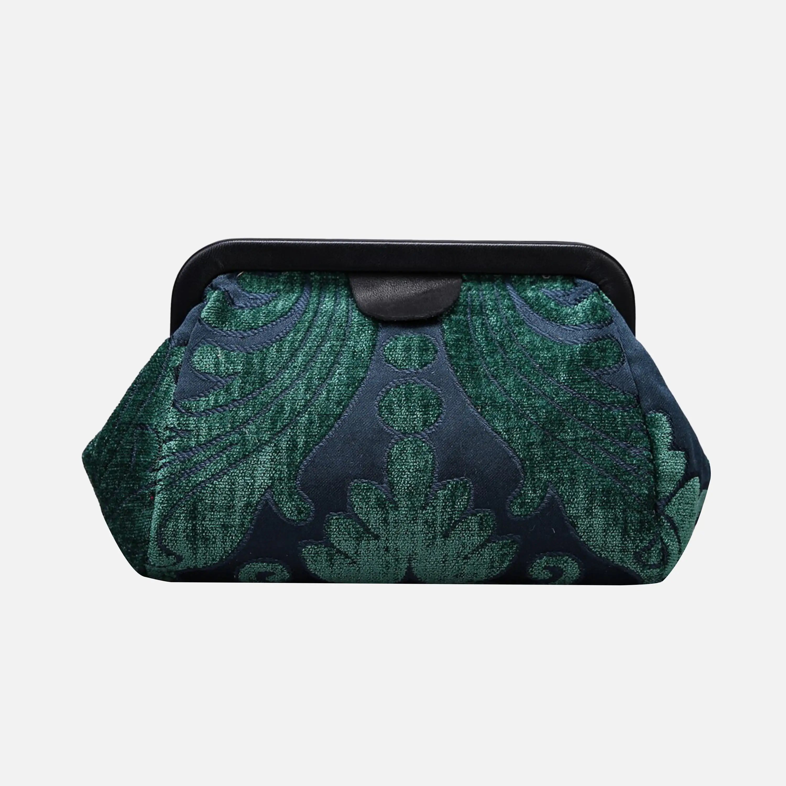 Queen Hunter Green carpet bag of America back