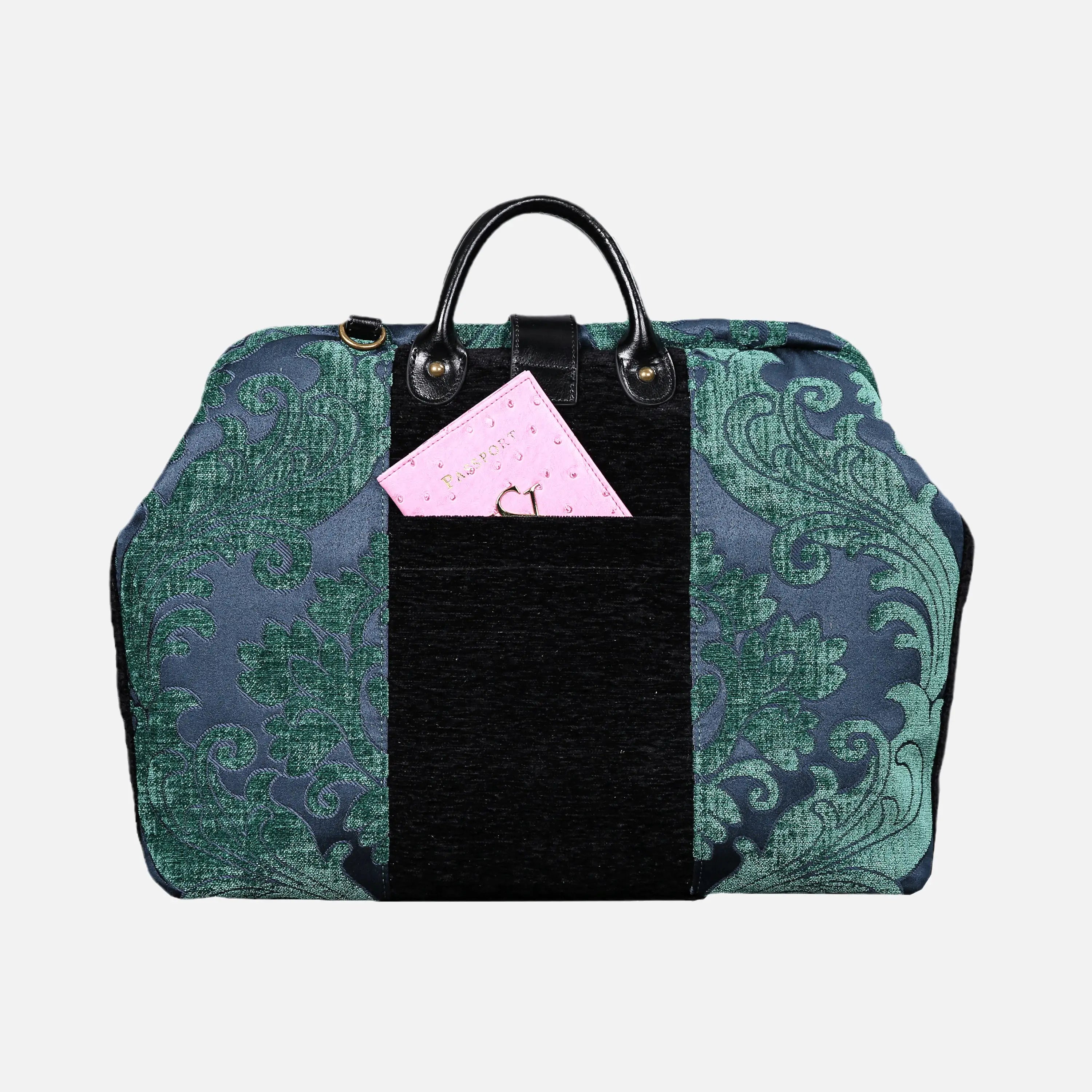 Queen Hunter Green carpet bag  of America back