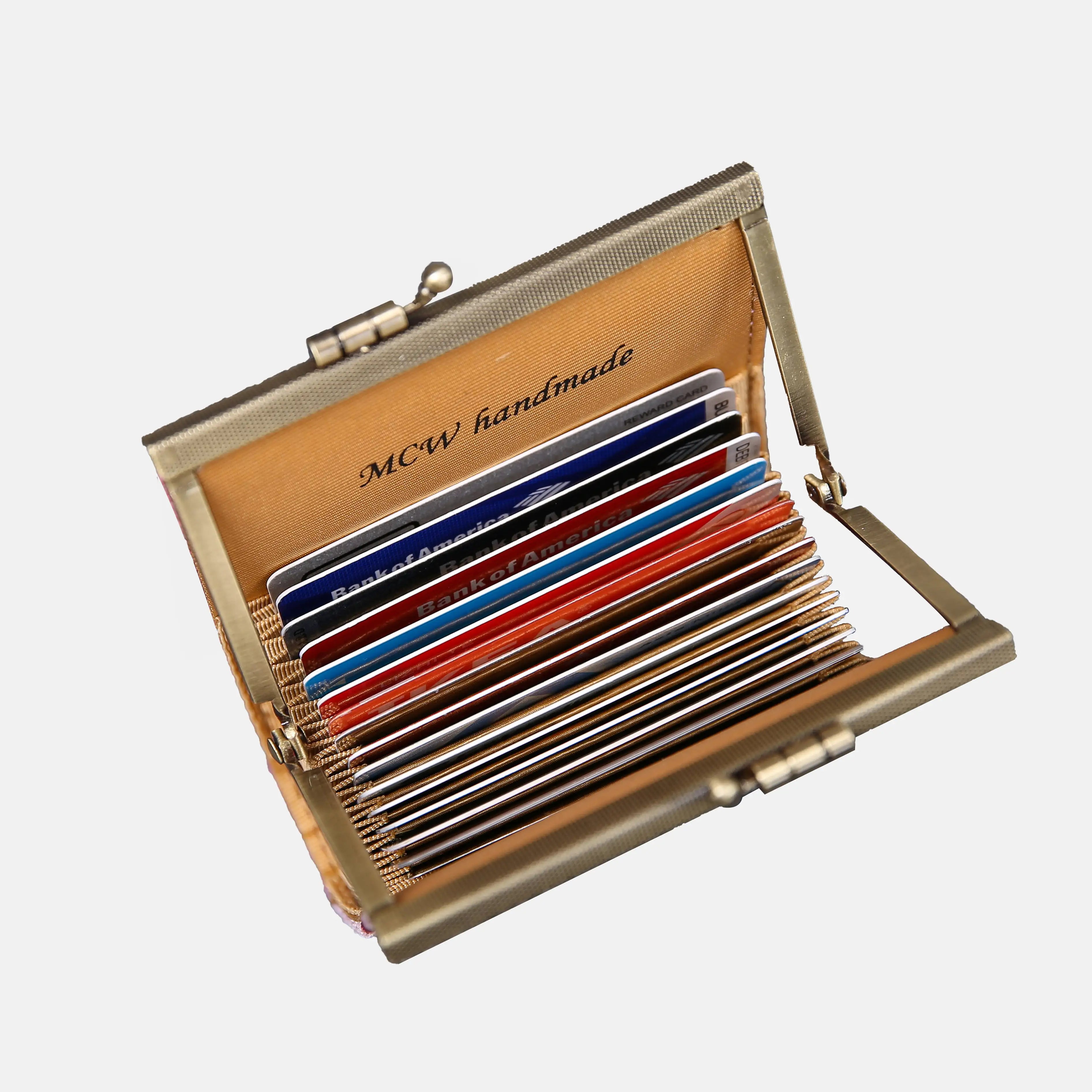 Queen Rose Pink Card Wallet  of America 17 slots in use