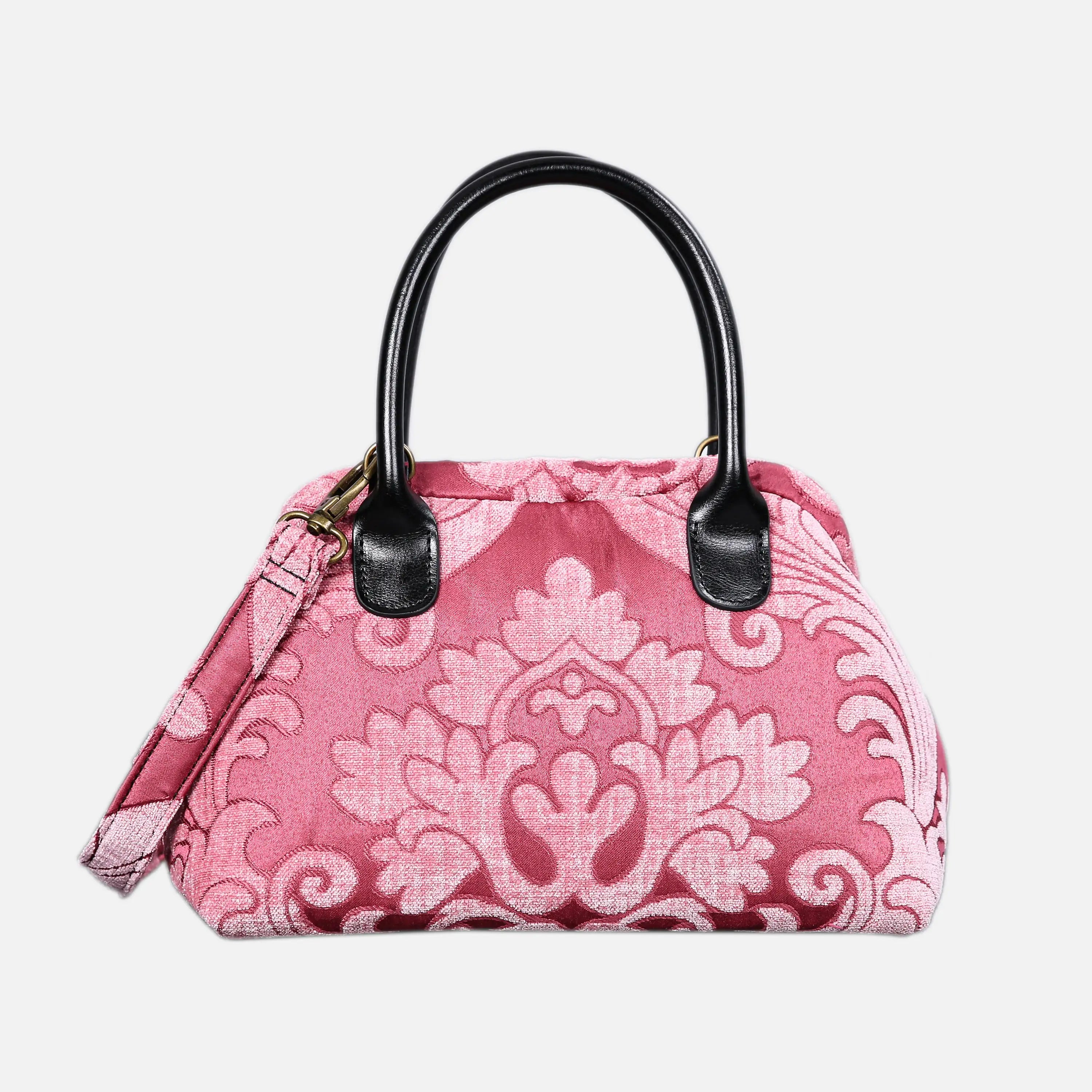 Queen Rose Pink Carpet Satchel carpet bag MCW Handmade of America main