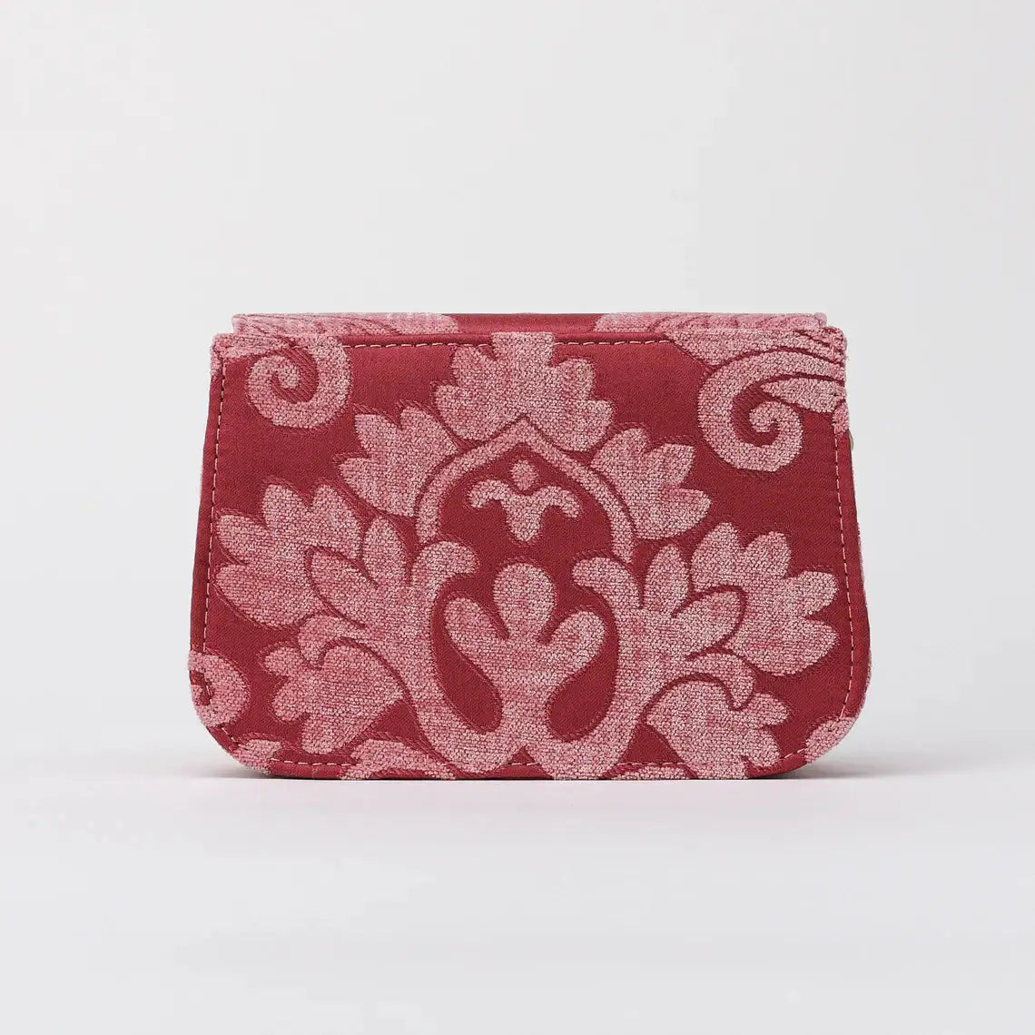 Queen Rose Pink Flap Crossbody Bag carpet bag of America back