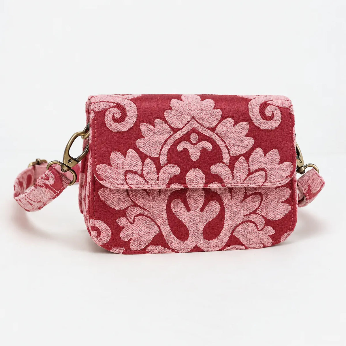 Queen Rose Pink Flap Crossbody Bag carpet bag of America main