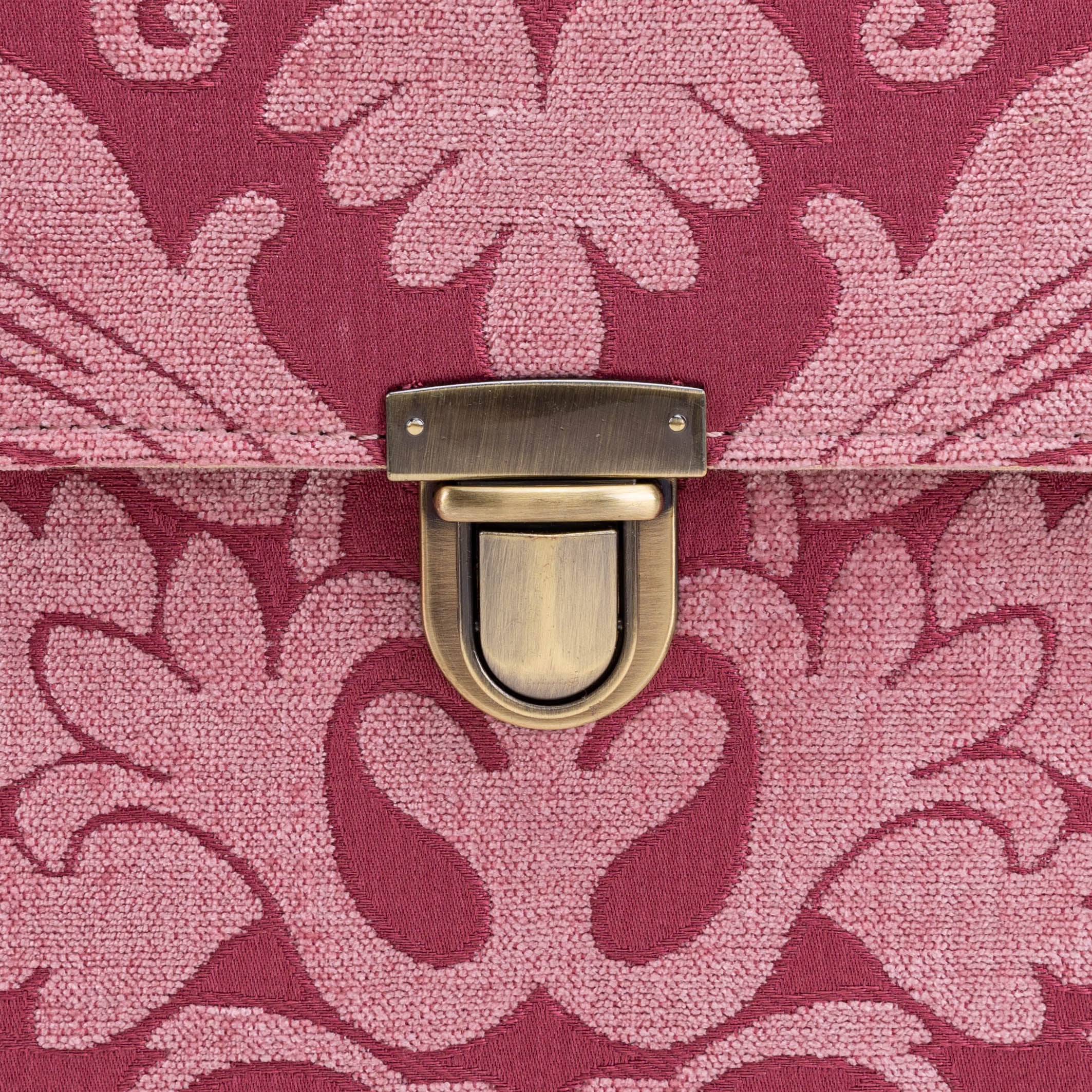 Queen Rose Pink Josephine Large Train Case of America tuck lock
