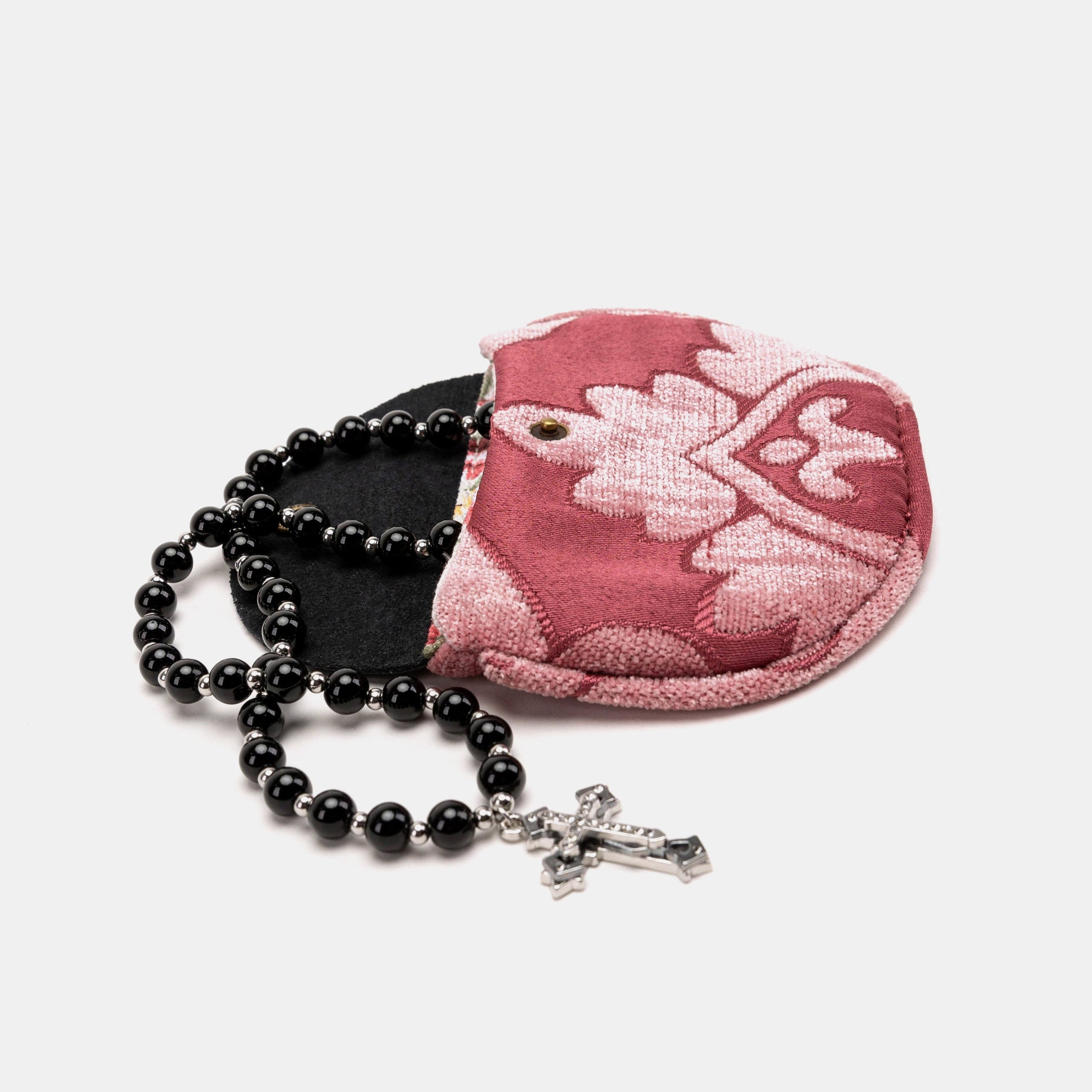Queen Rose Pink Rosary Bag Carpetbag of America main