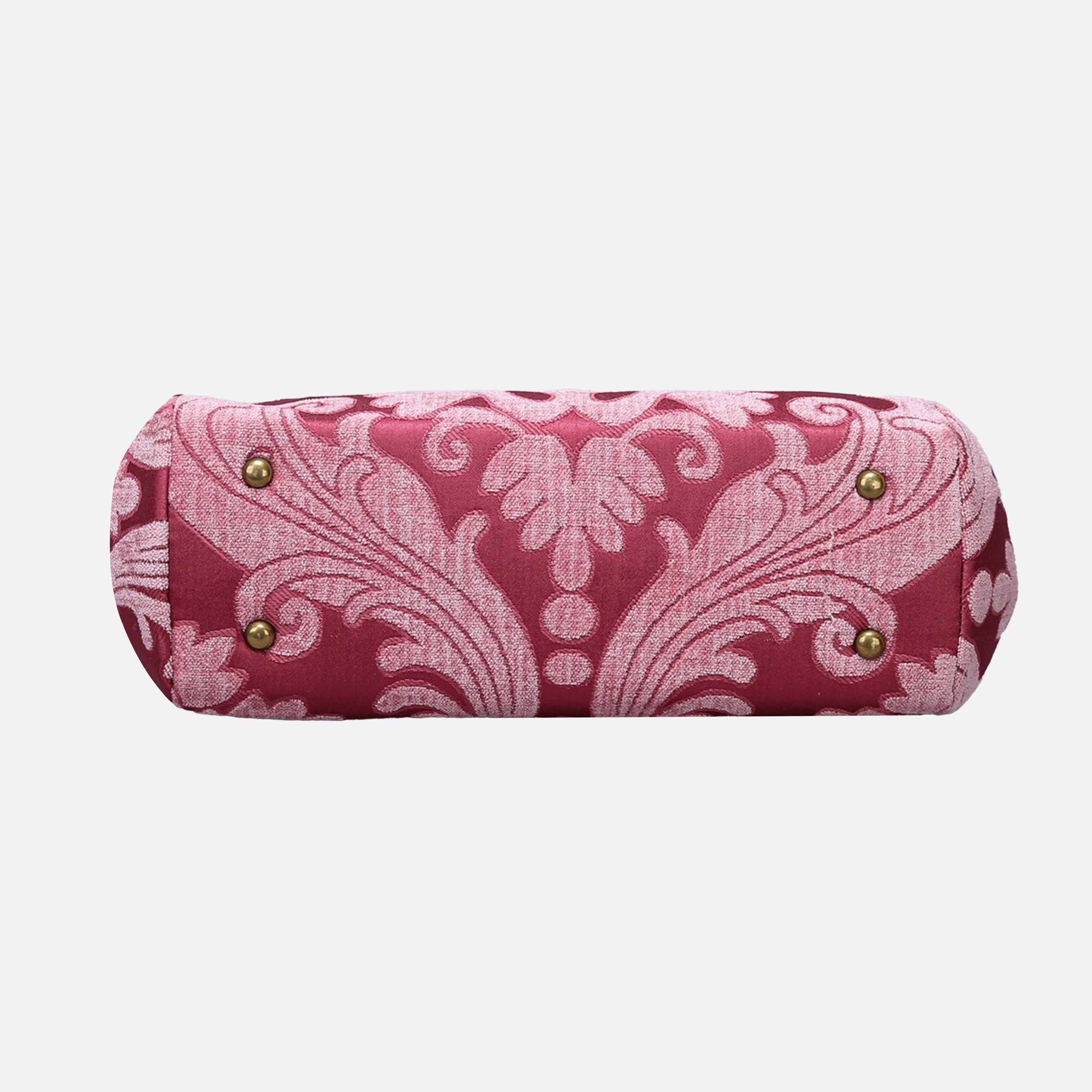 Queen Rose Pink Top Handle Purse carpet bag of America bottom