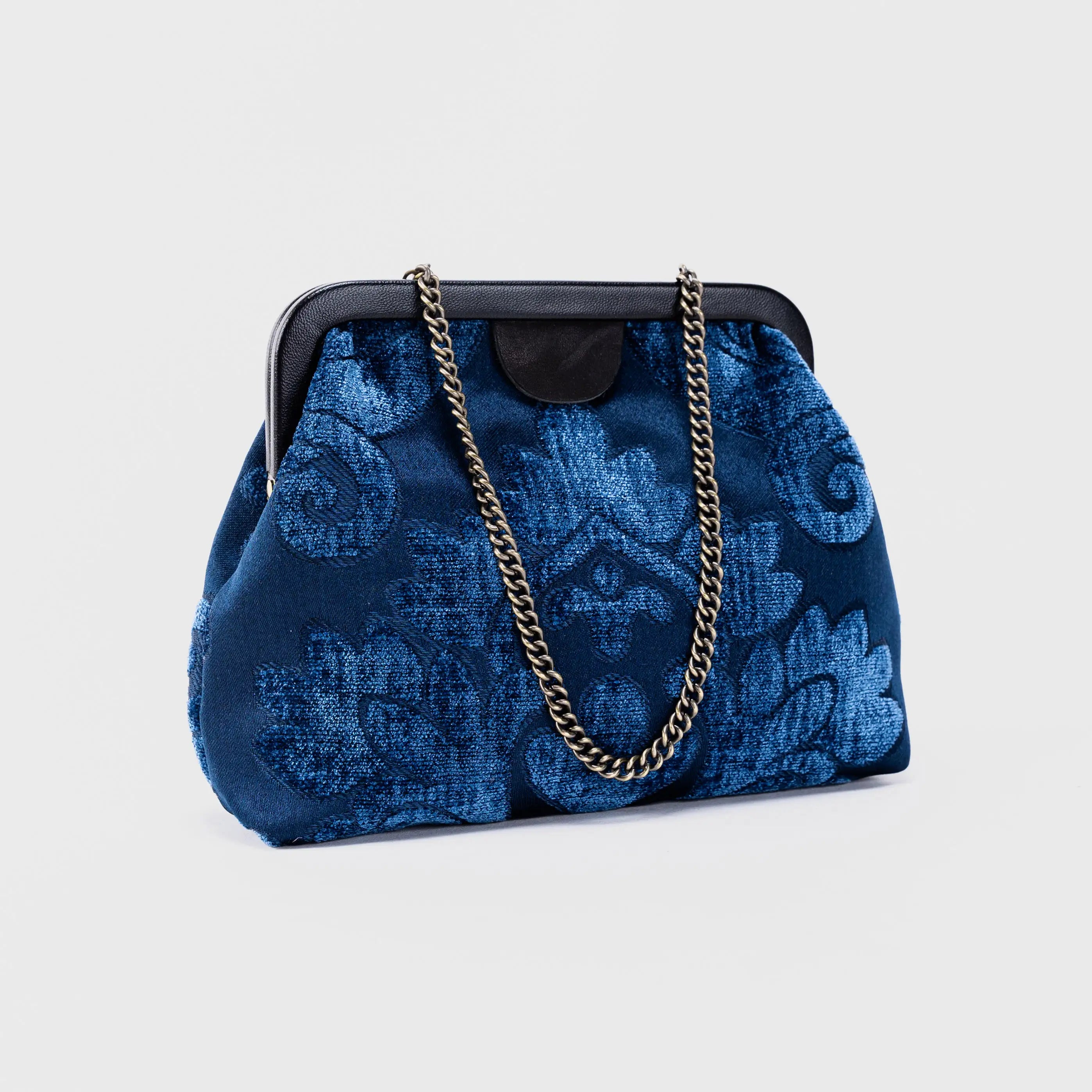 Queen Royal Blue Alma Evening Clutch Bag  main