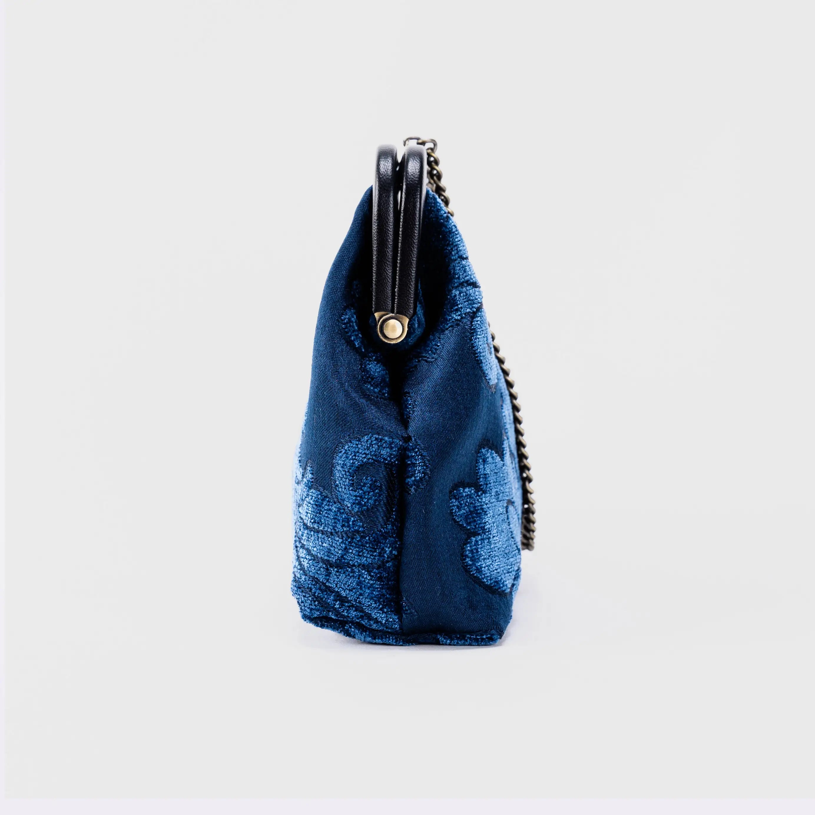 Queen Royal Blue Alma Evening Clutch Bag side