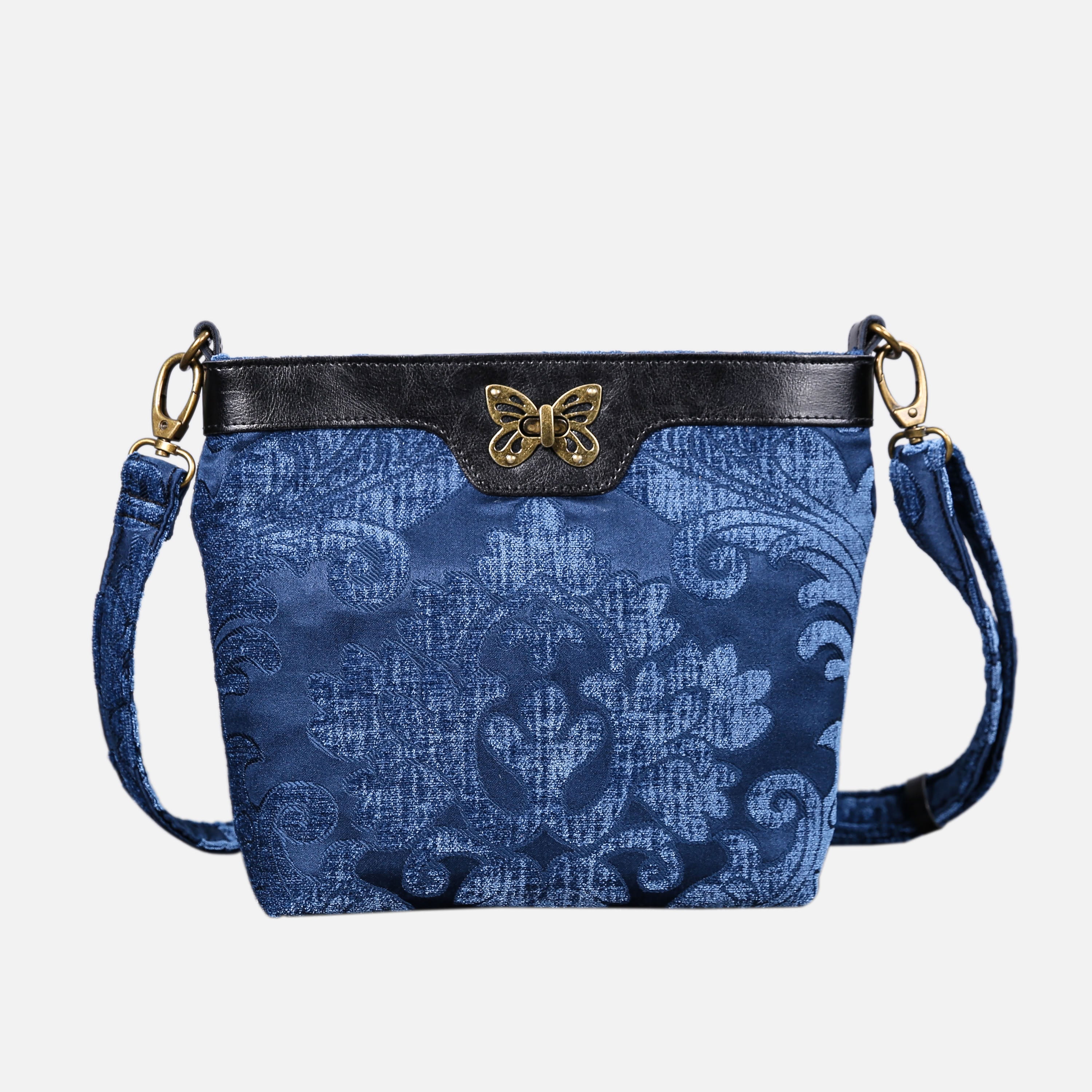 Queen Royal Blue Carpet Crossbody Bag carpet bag MCW Handmade of America main
