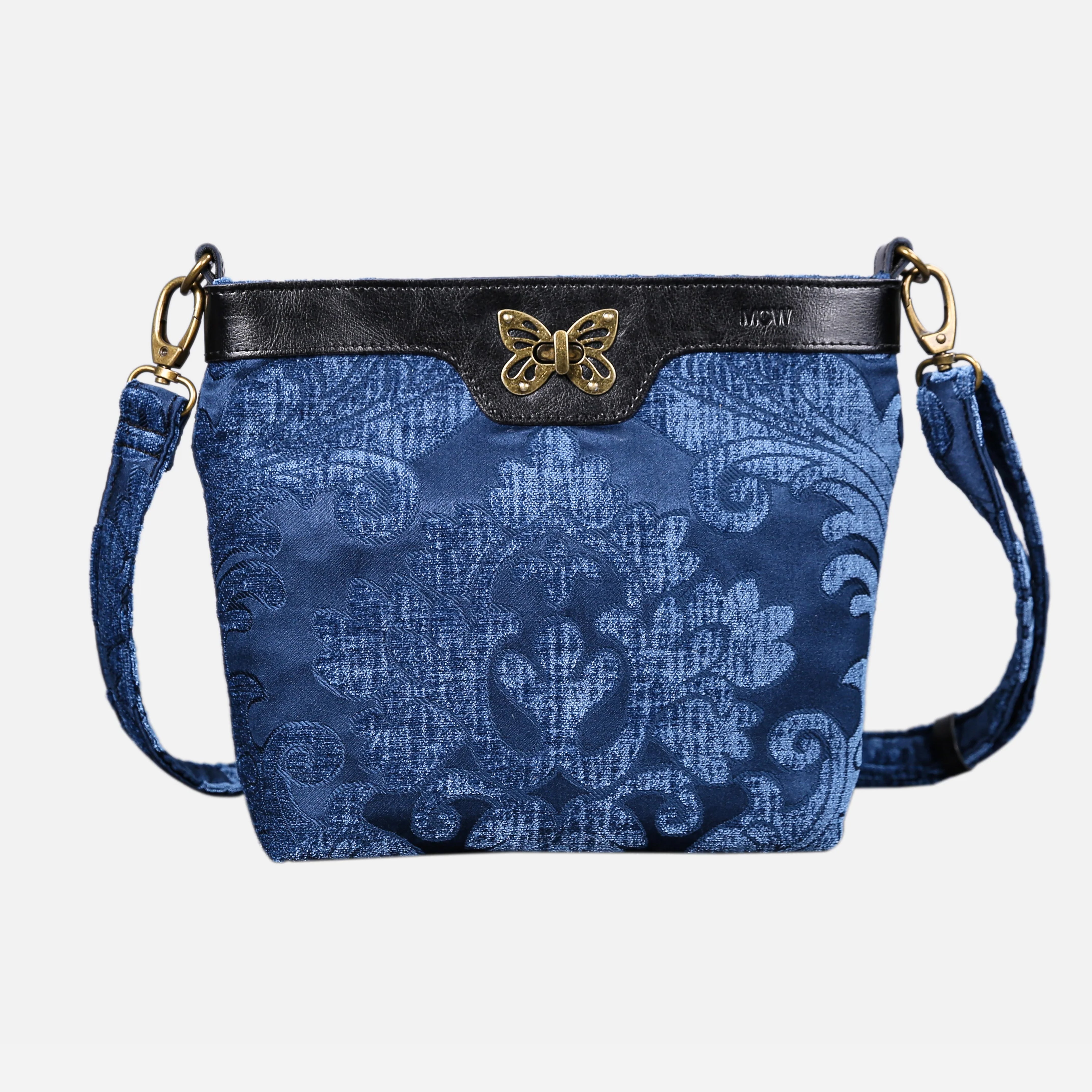 Queen Royal Blue Carpet Crossbody Bag carpet bag MCW Handmade of America main