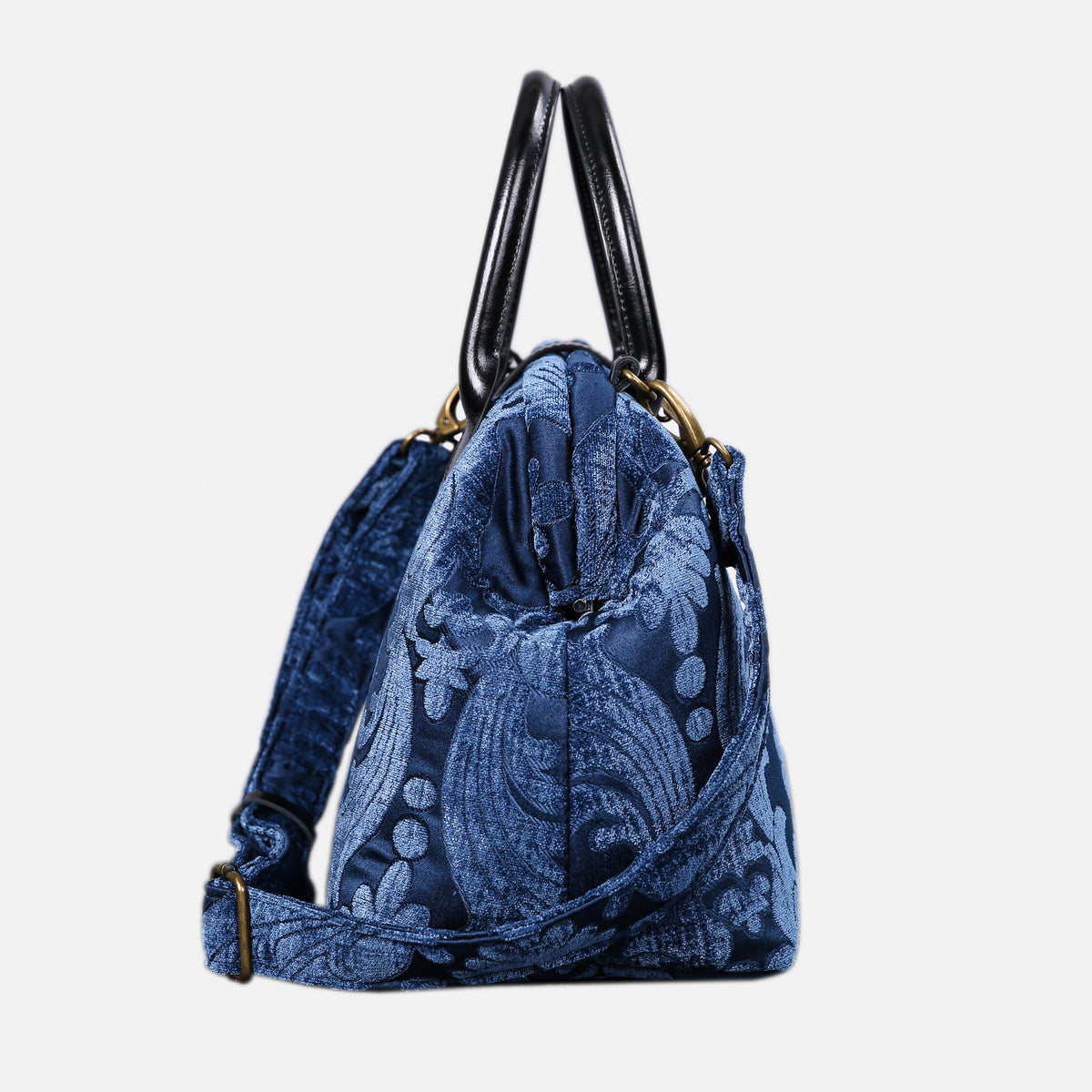 Queen Royal Blue Carpet Handbag Purse carpet bag MCW Handmade of America side