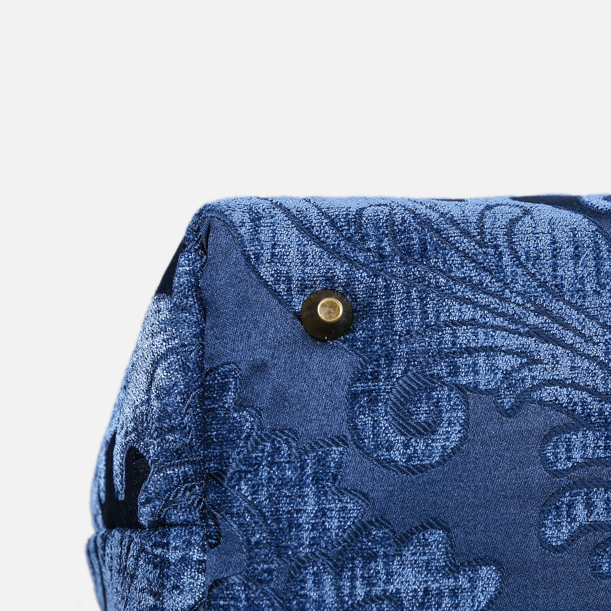 Queen Royal Blue Carpet Handbag Purse carpet bag MCW Handmade of America bottom
