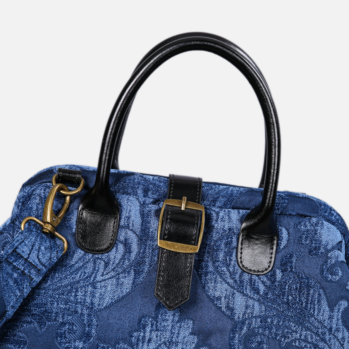 Queen Royal Blue Carpet Handbag Purse carpet bag MCW Handmade of America buckle