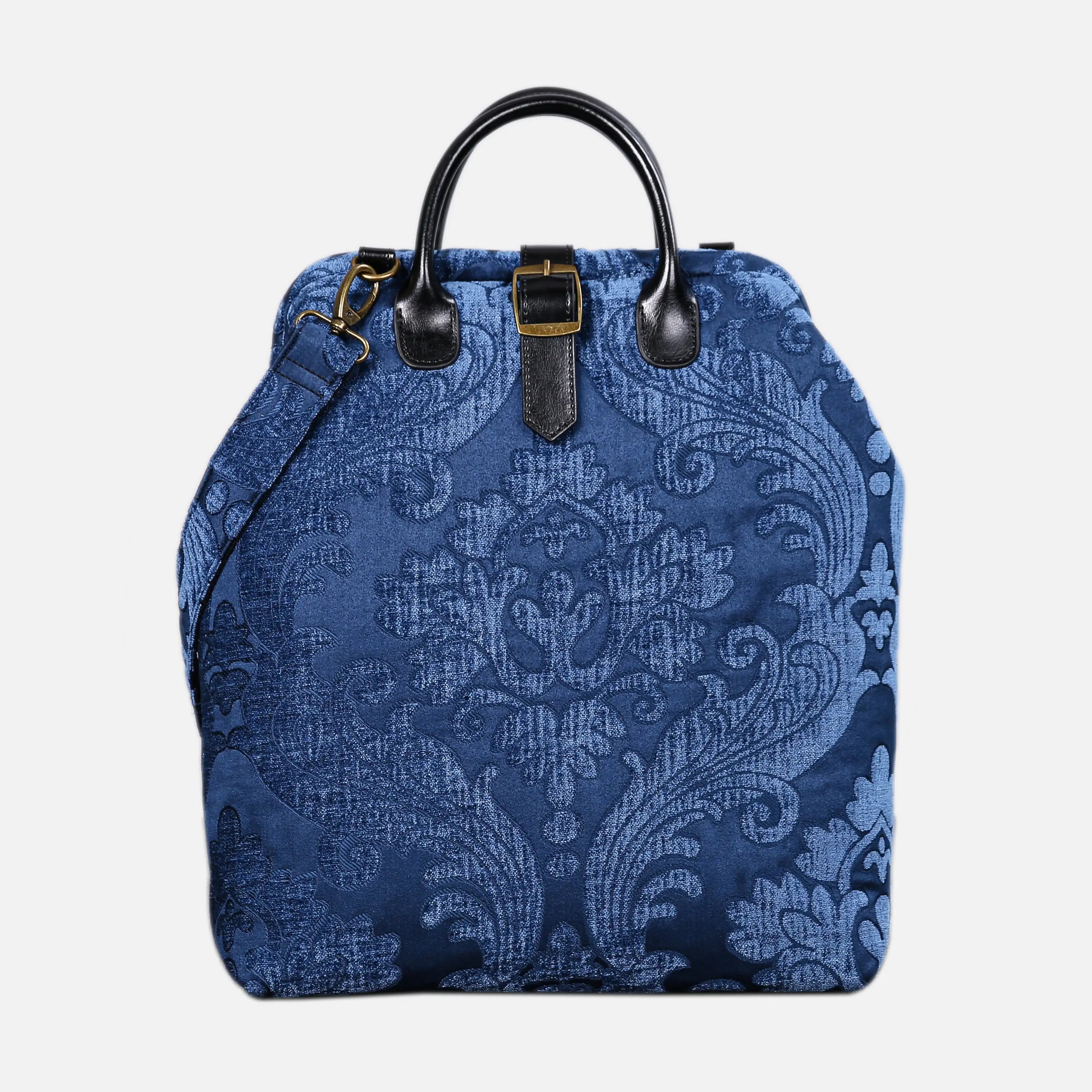 Queen Royal Blue Carpet Laptop Backpack Carpetbag of America front