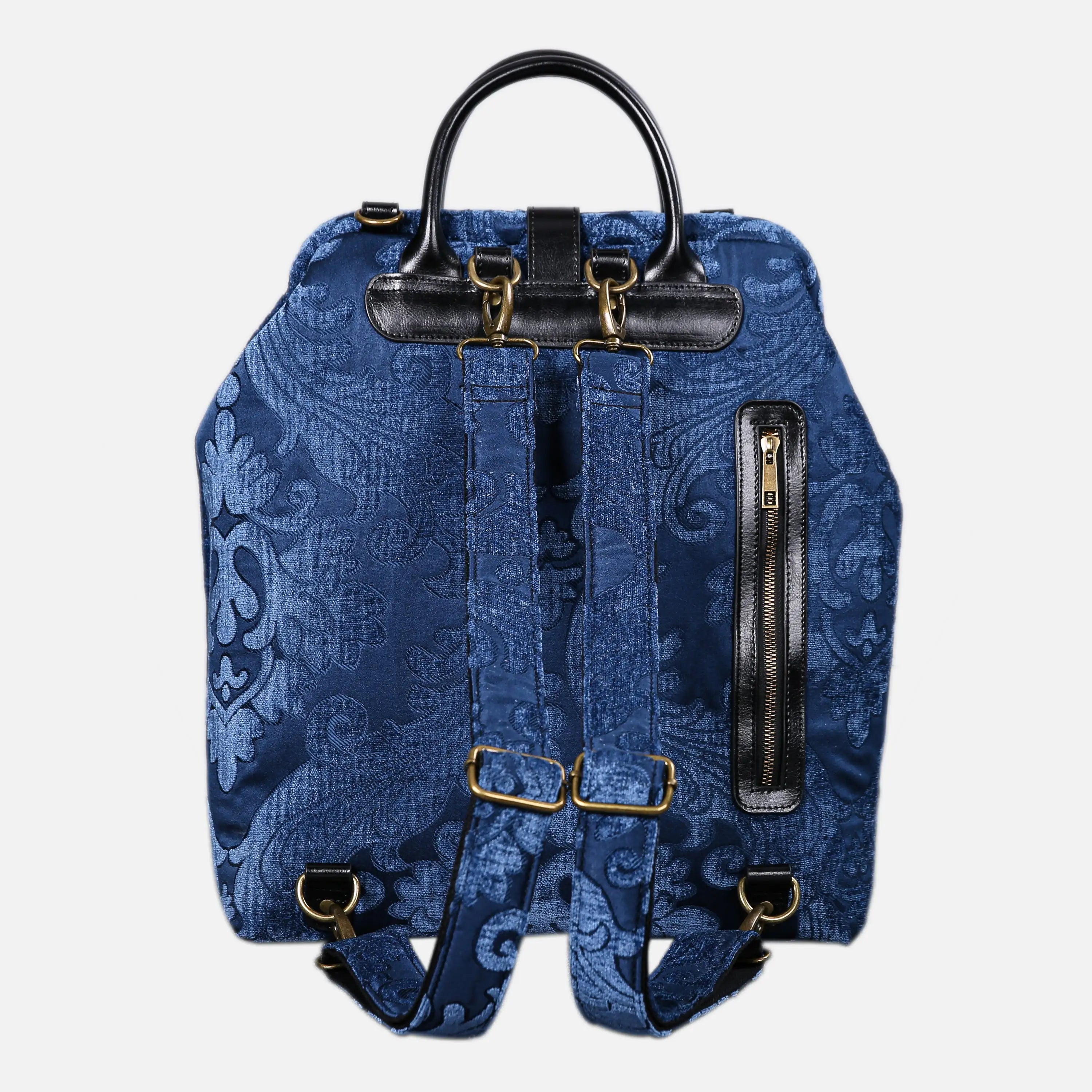 Queen Royal Blue Carpet Laptop Backpack Carpetbag of America back