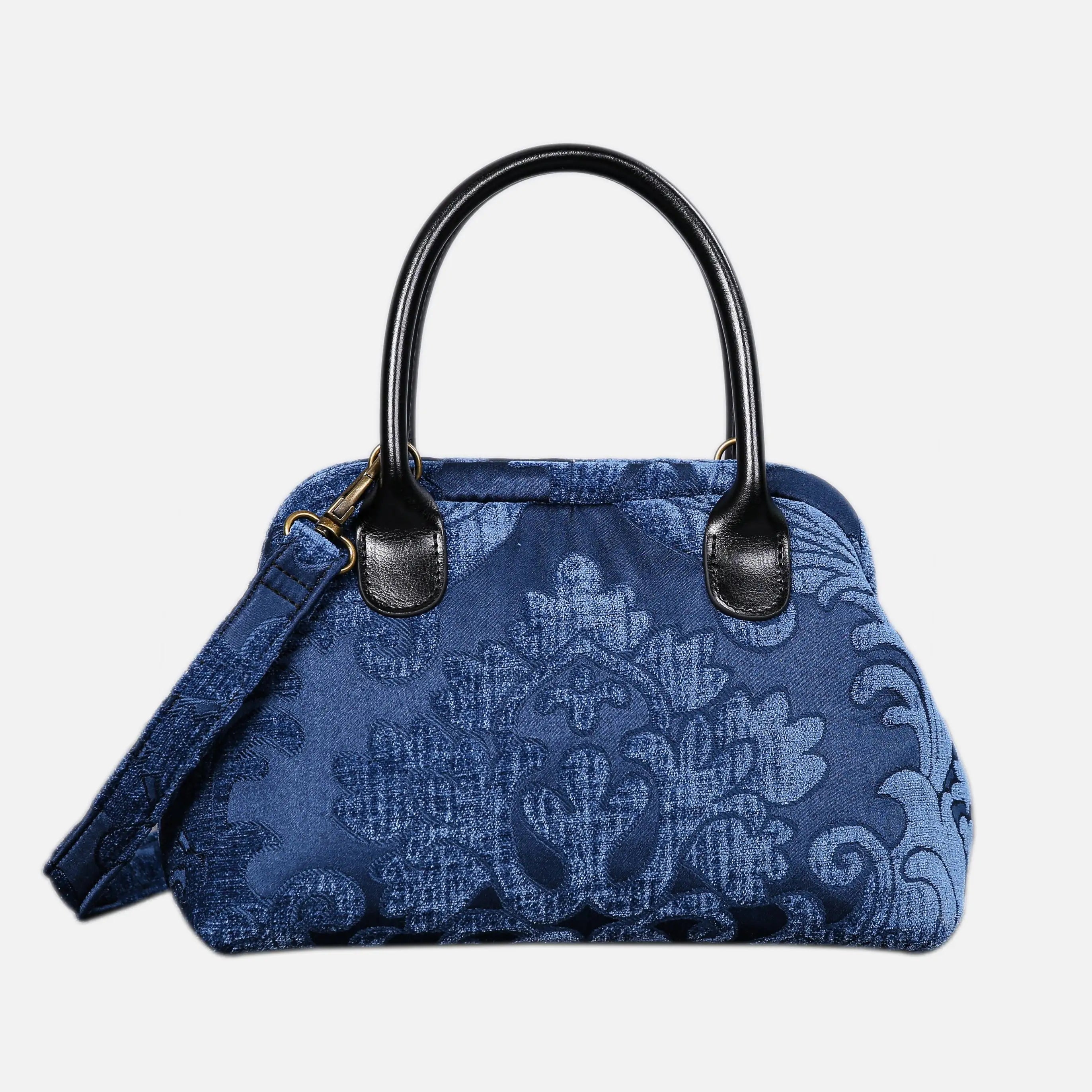 Queen Royal Blue Carpet Satchel carpet bag MCW Handmade of America main
