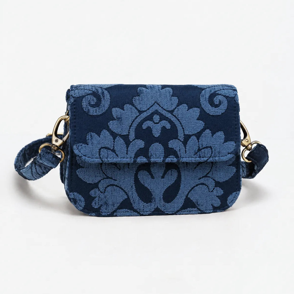 Queen Royal Blue Flap Crossbody Bag carpet bag of America main