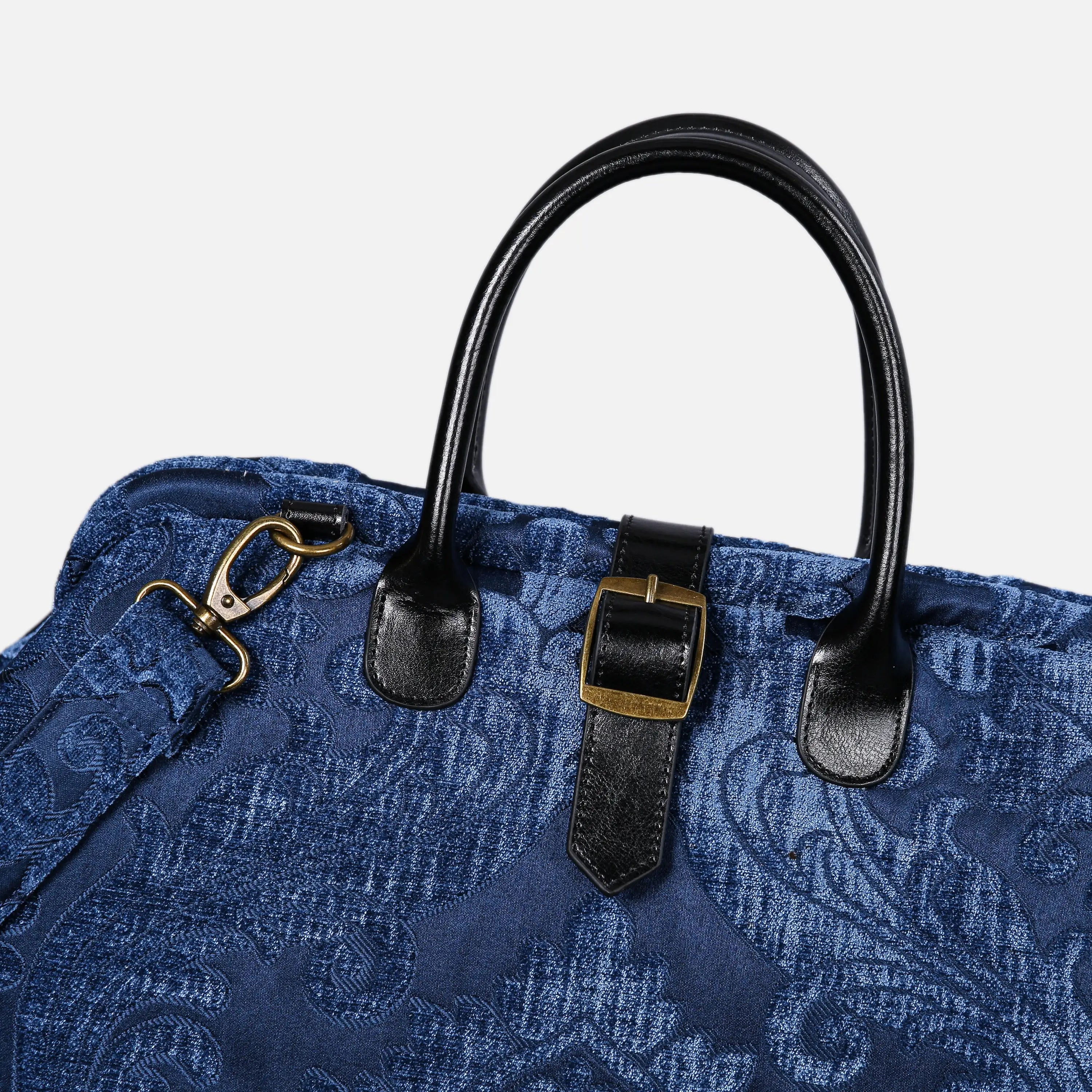 Queen Royal Blue Mary Poppins Weekender Carpetbag of America buckle