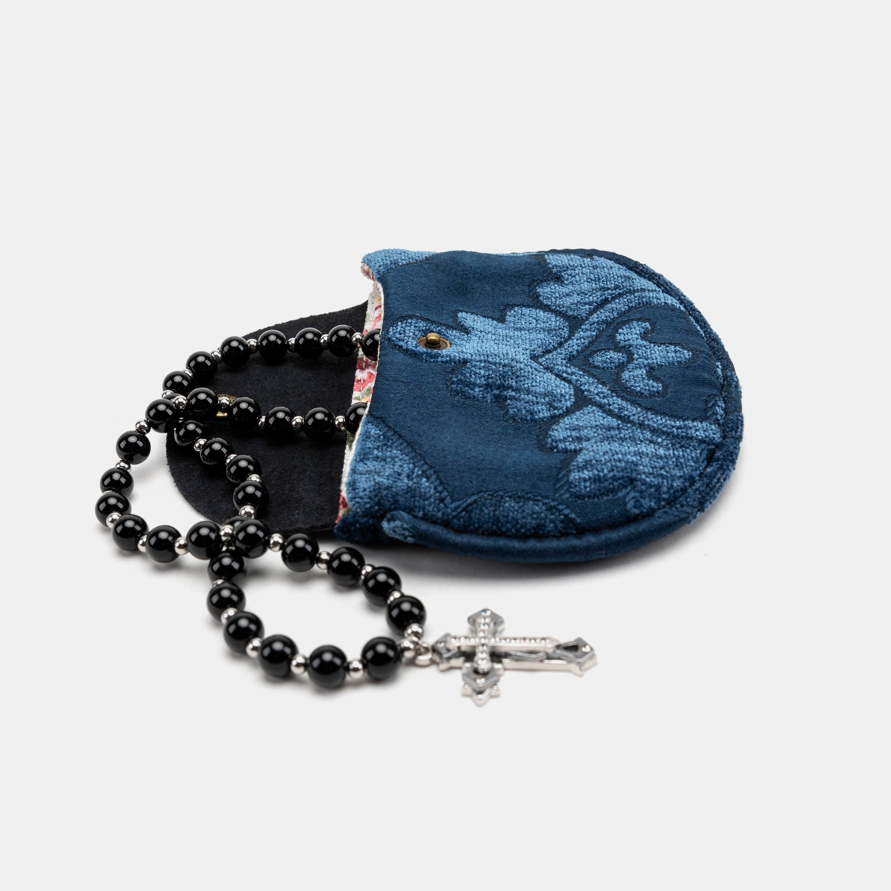 Queen Royal Blue Rosary Bag Carpetbag of America main