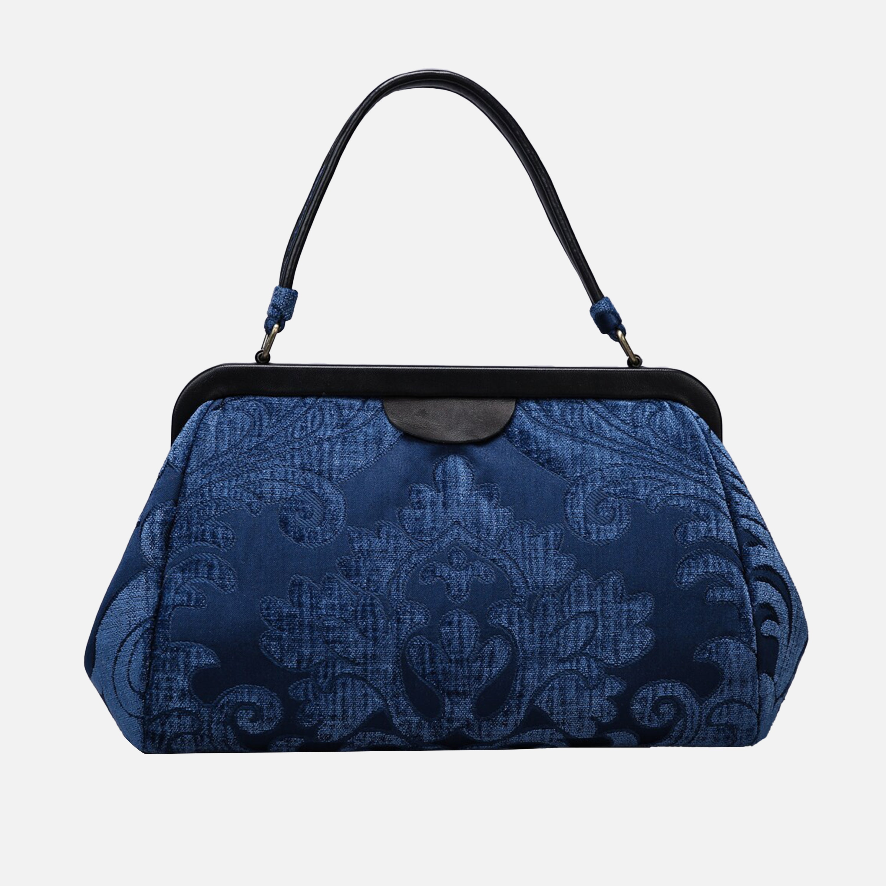 Queen Royal Blue Top Handle Purse carpet bag of America main