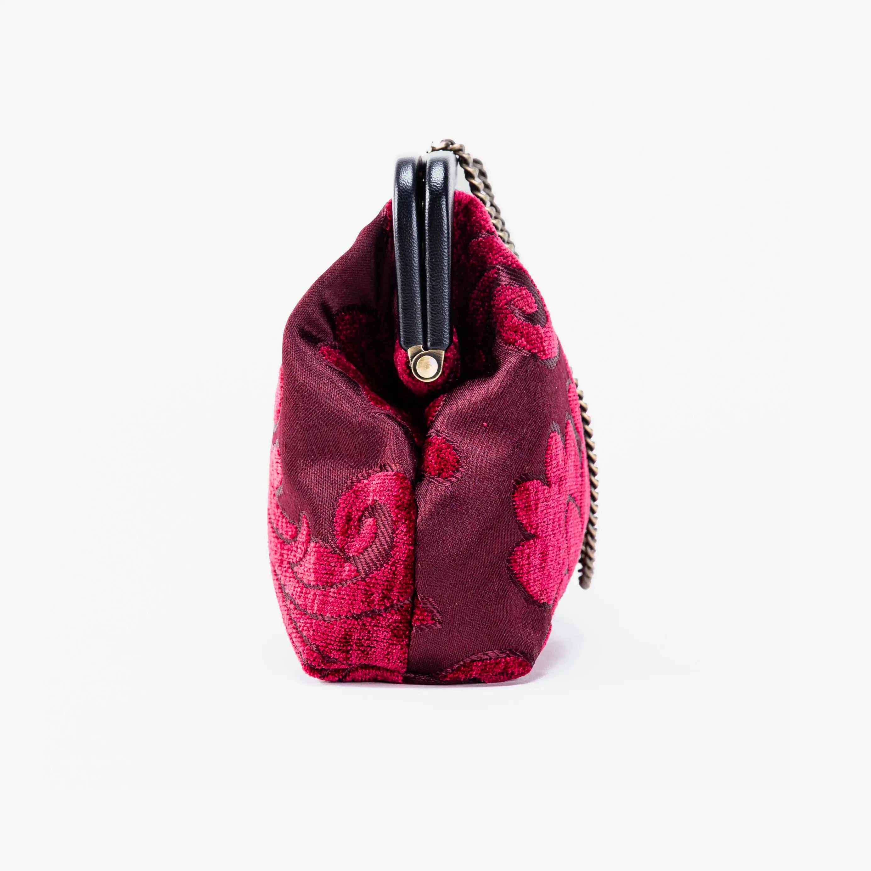 Queen Wine  Alma Evening Clutch Carpet Bag side