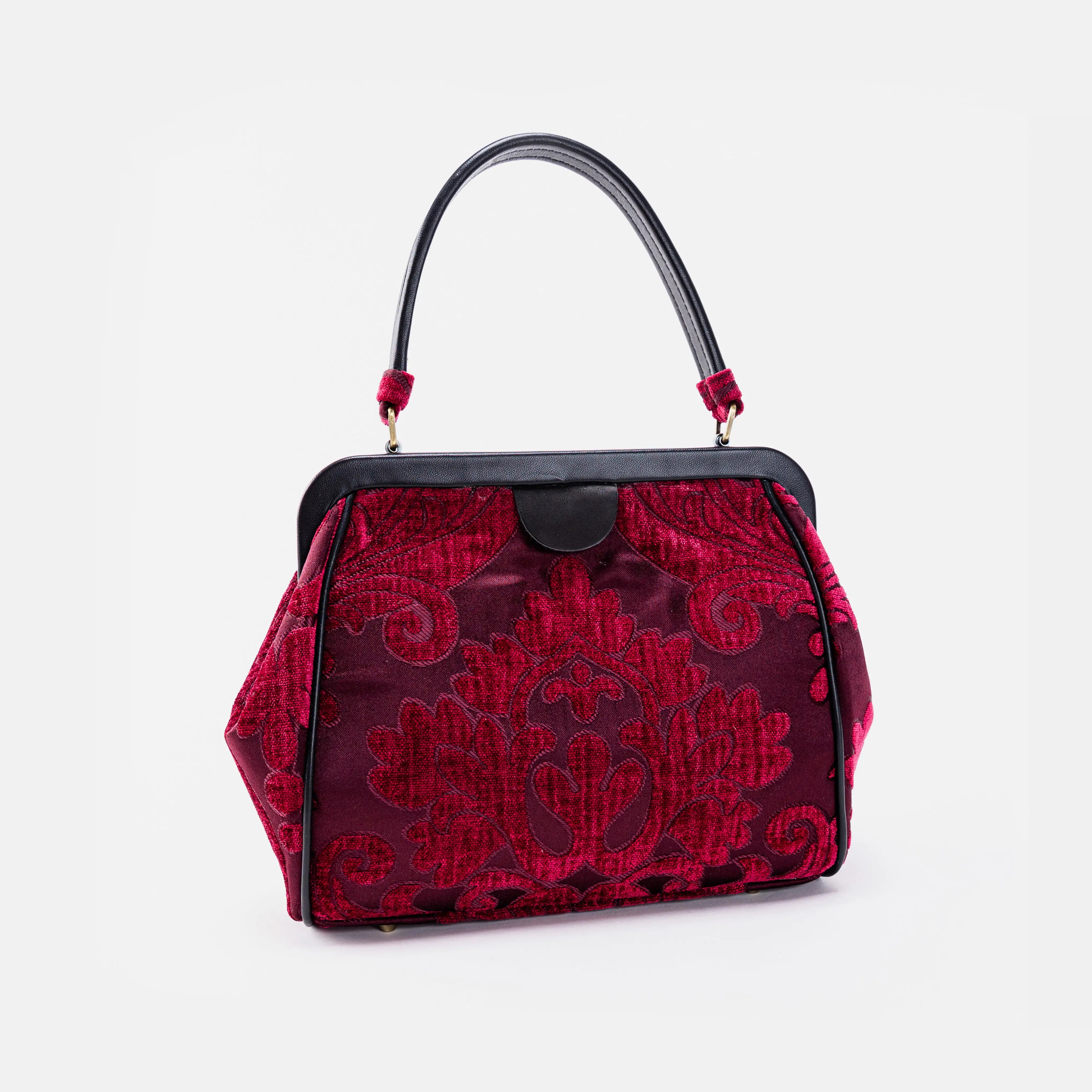 Queen Wine Alma Shoulder Bag Carpet Bag of America front side