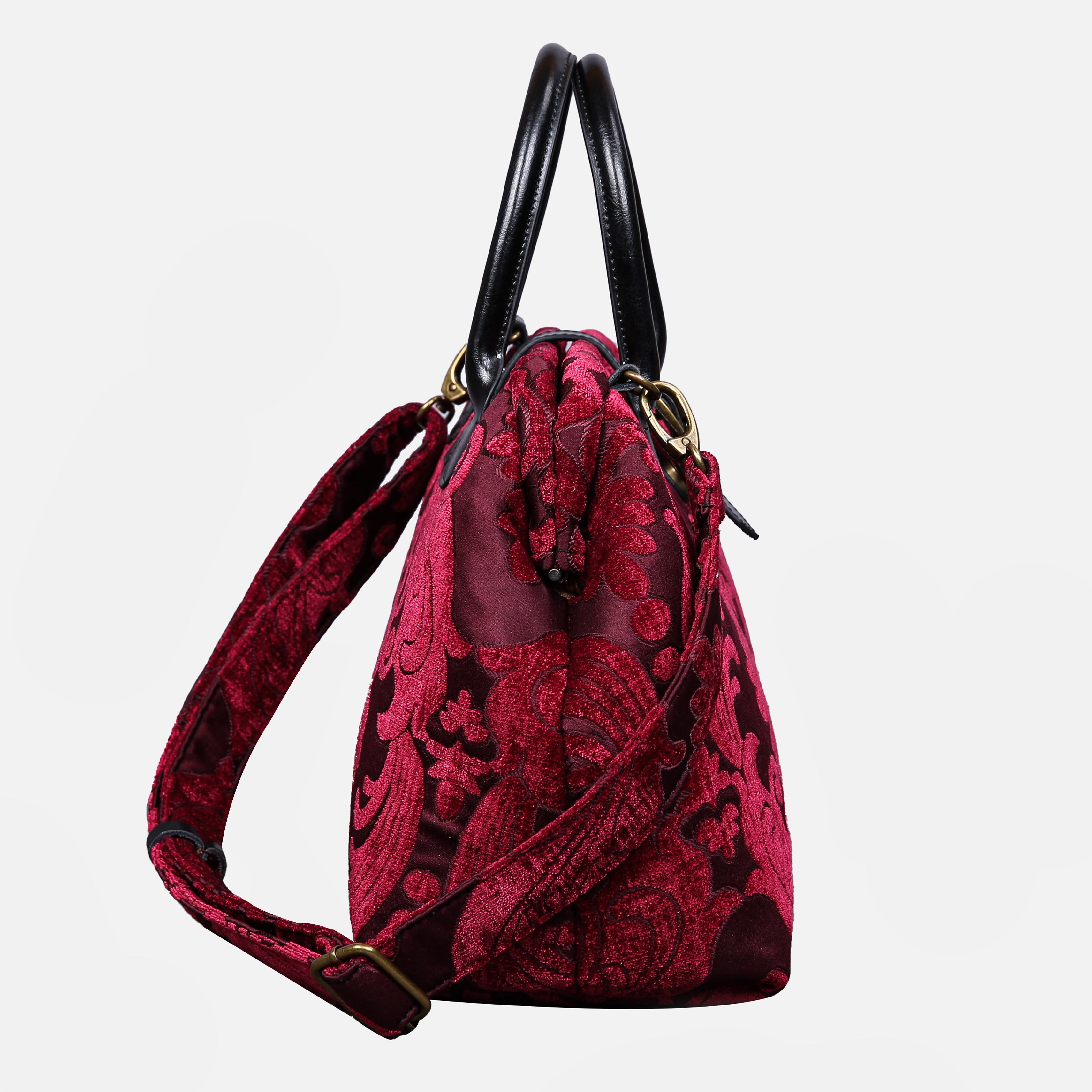 Queen Wine Carpet Handbag Purse carpet bag MCW Handmade of America side