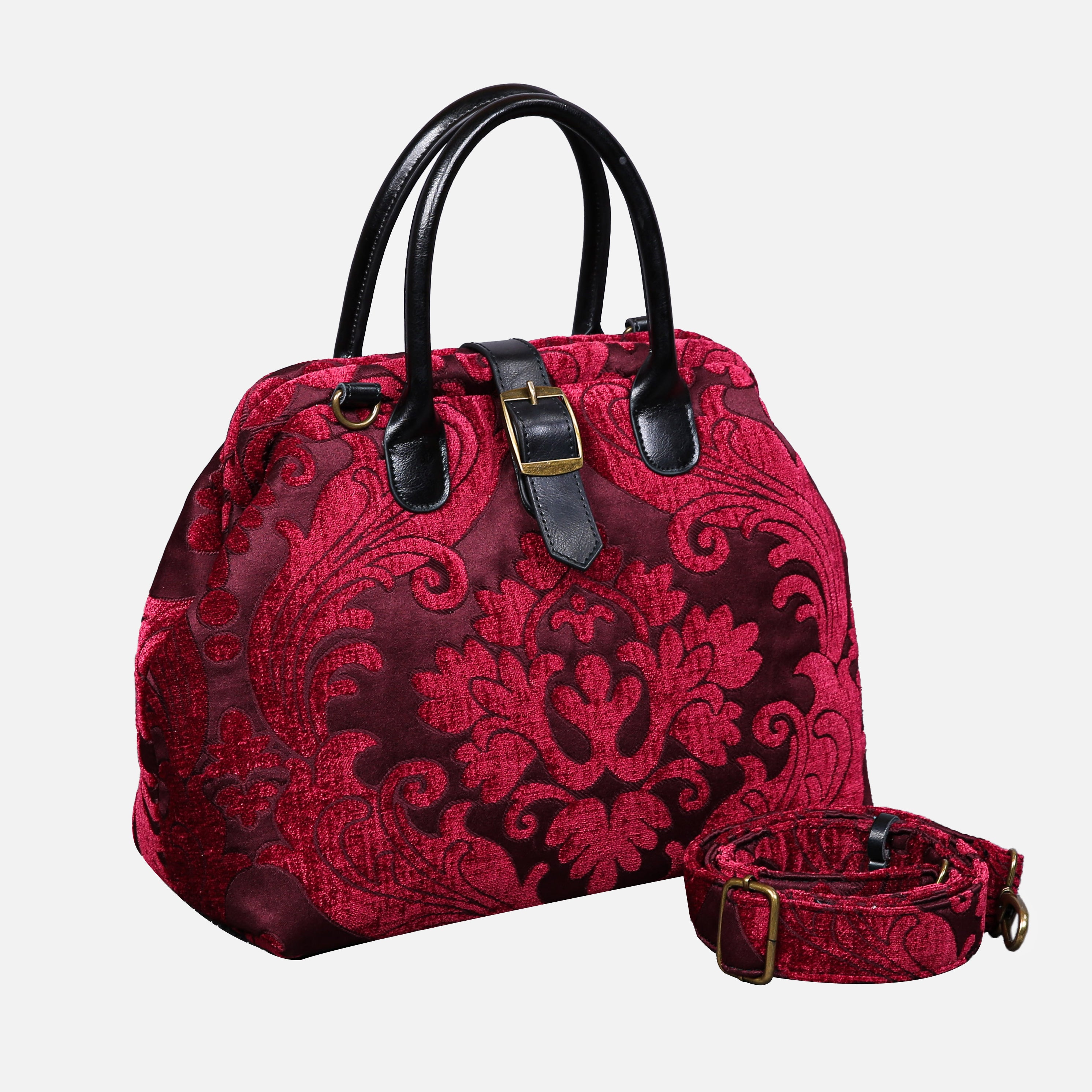 Queen Wine Carpet Handbag Purse carpet bag MCW Handmade of America with shoulder strap