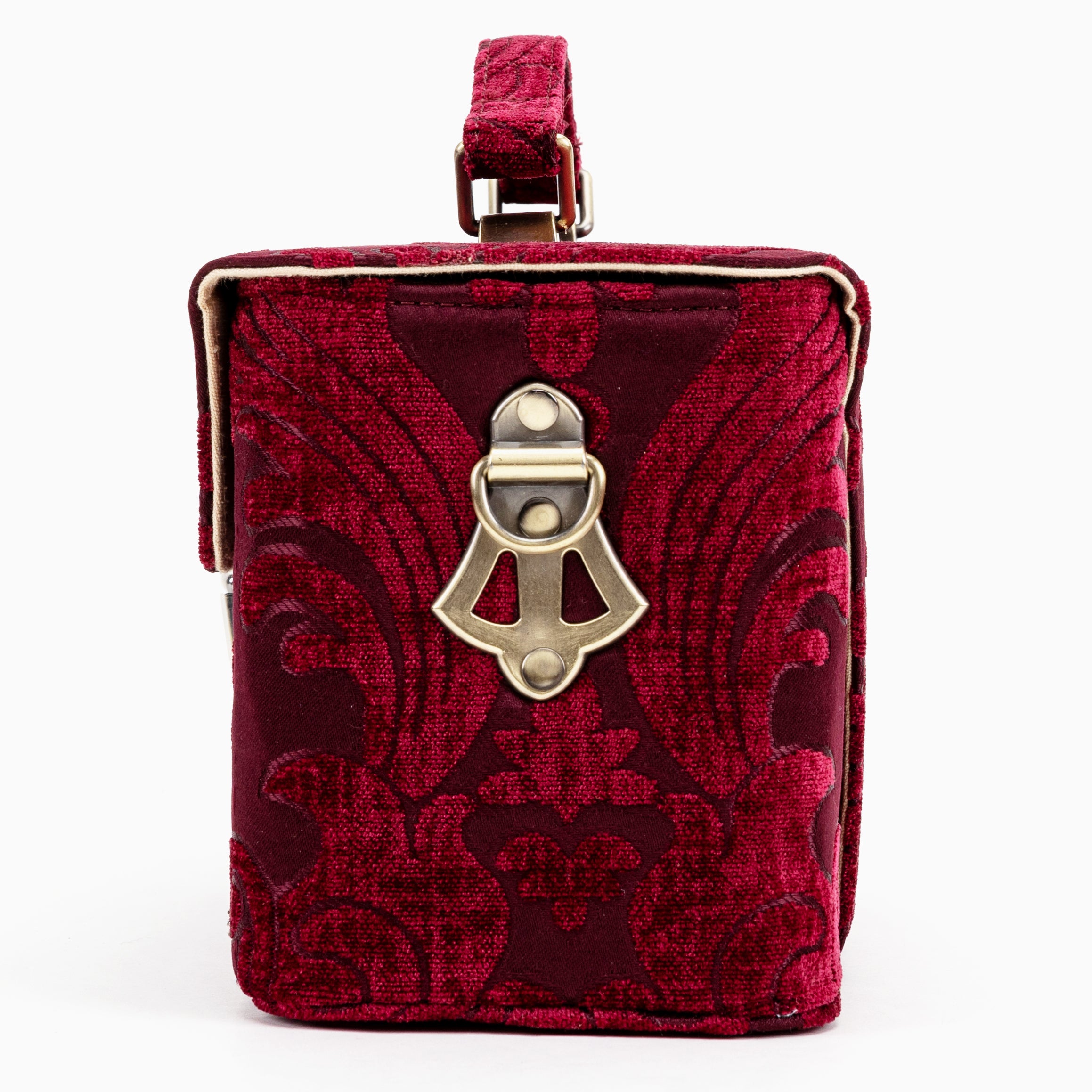 Wine Clara Medium Train Case Purse  of America side