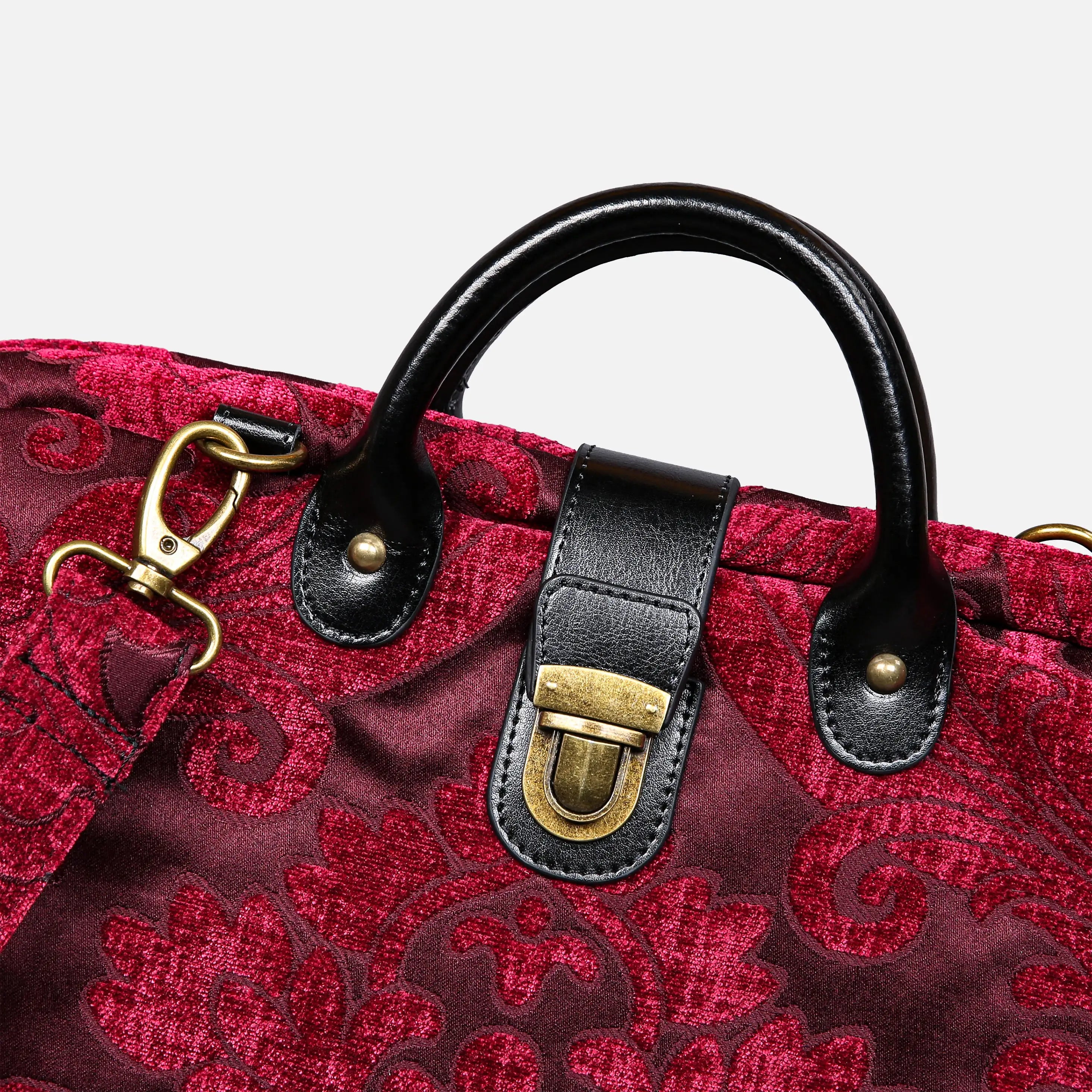 Queen Wine Laptop Work Bag carpet bag of America handle