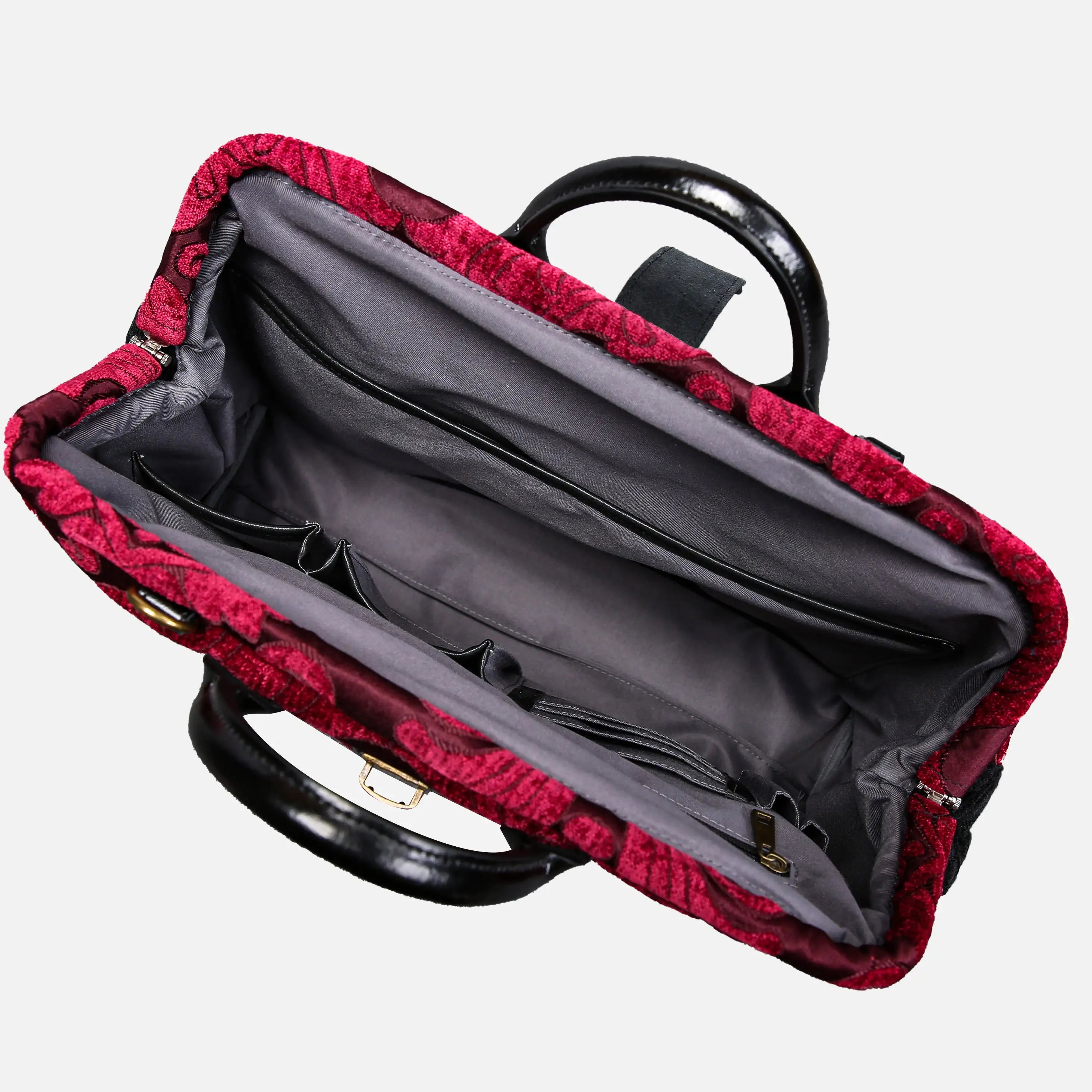 Queen Wine Laptop Work Bag carpet bag  of America inside