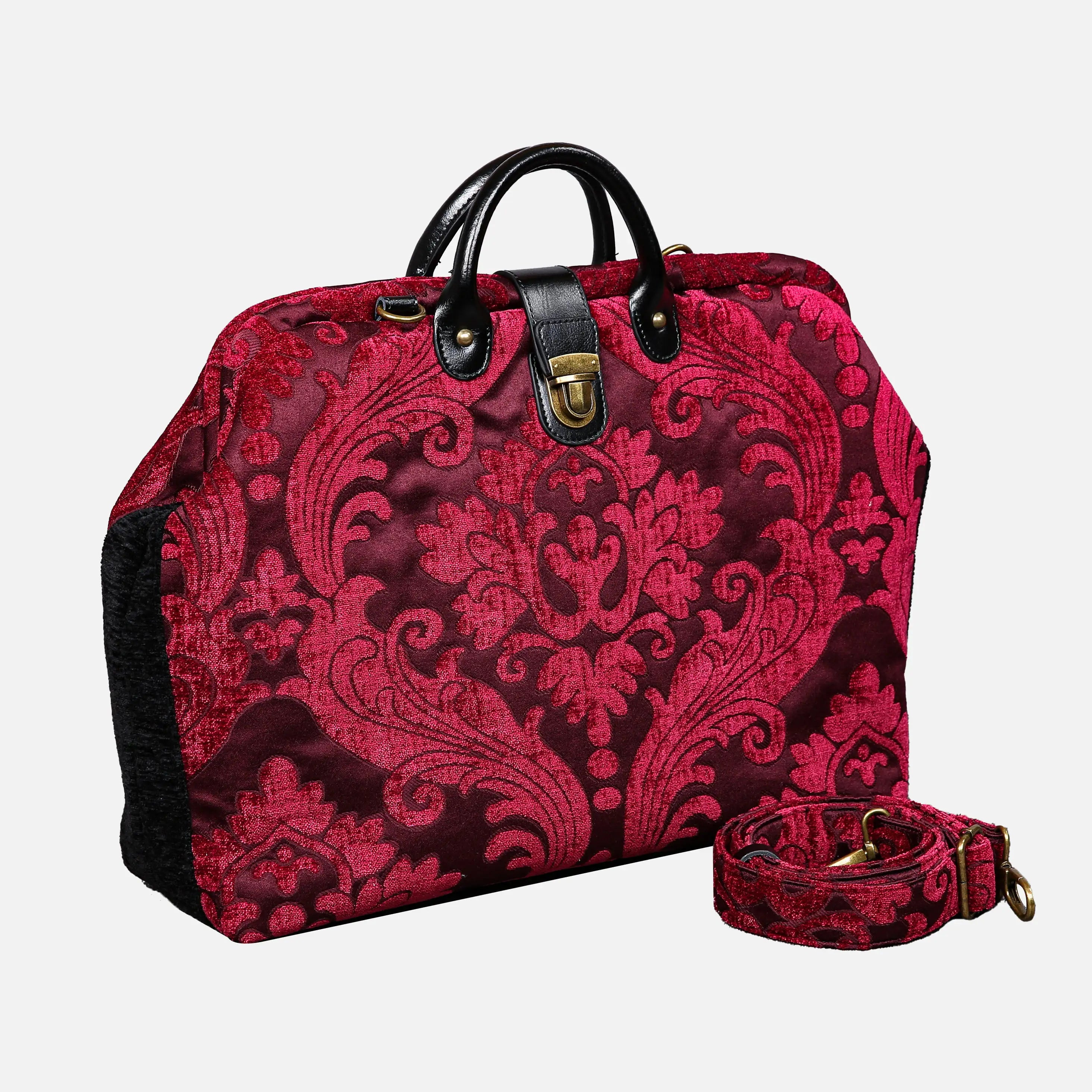 Queen Wine Laptop Work Bag carpet bag of America with shoulder strap