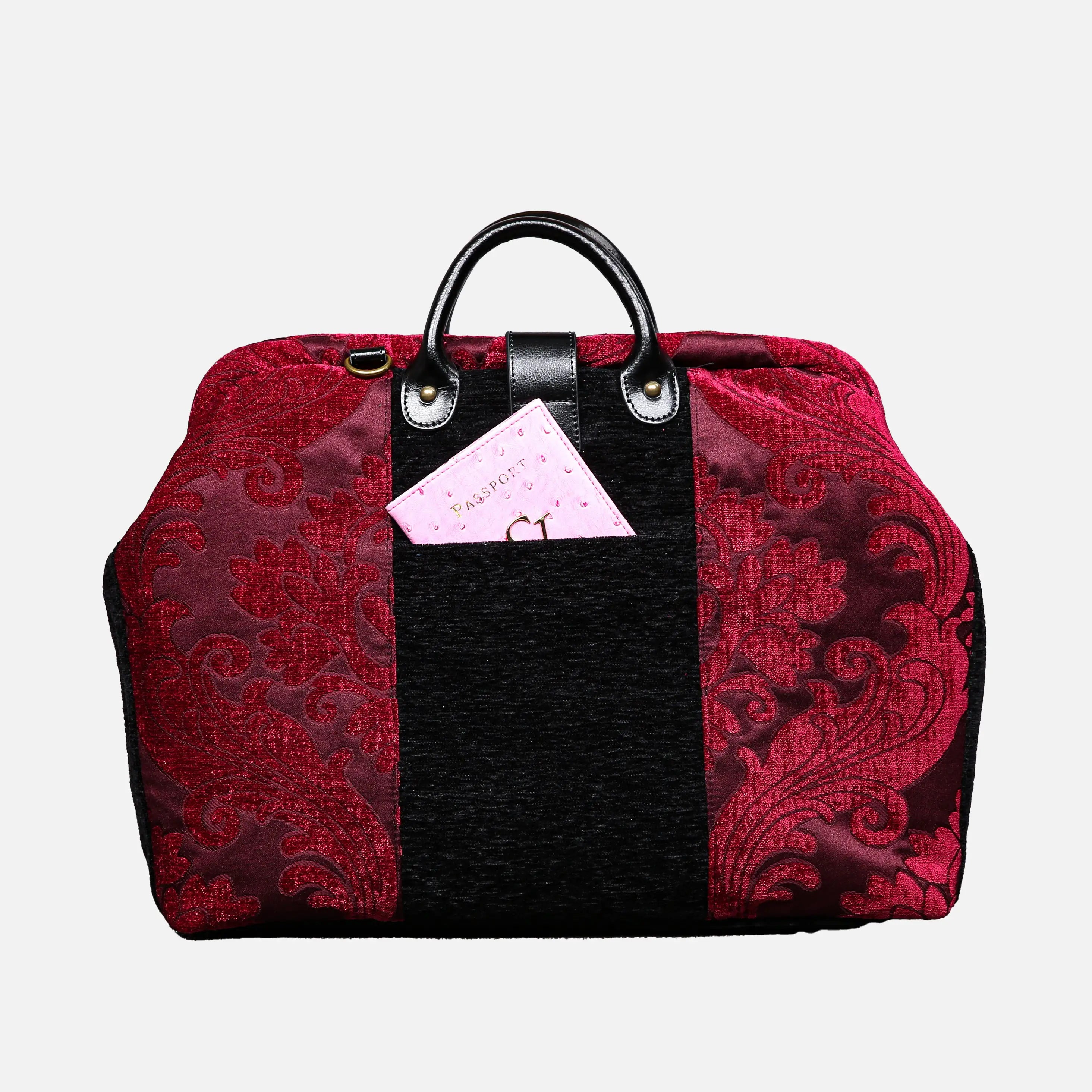 Queen Wine Laptop Work Bag carpet bag  of America back