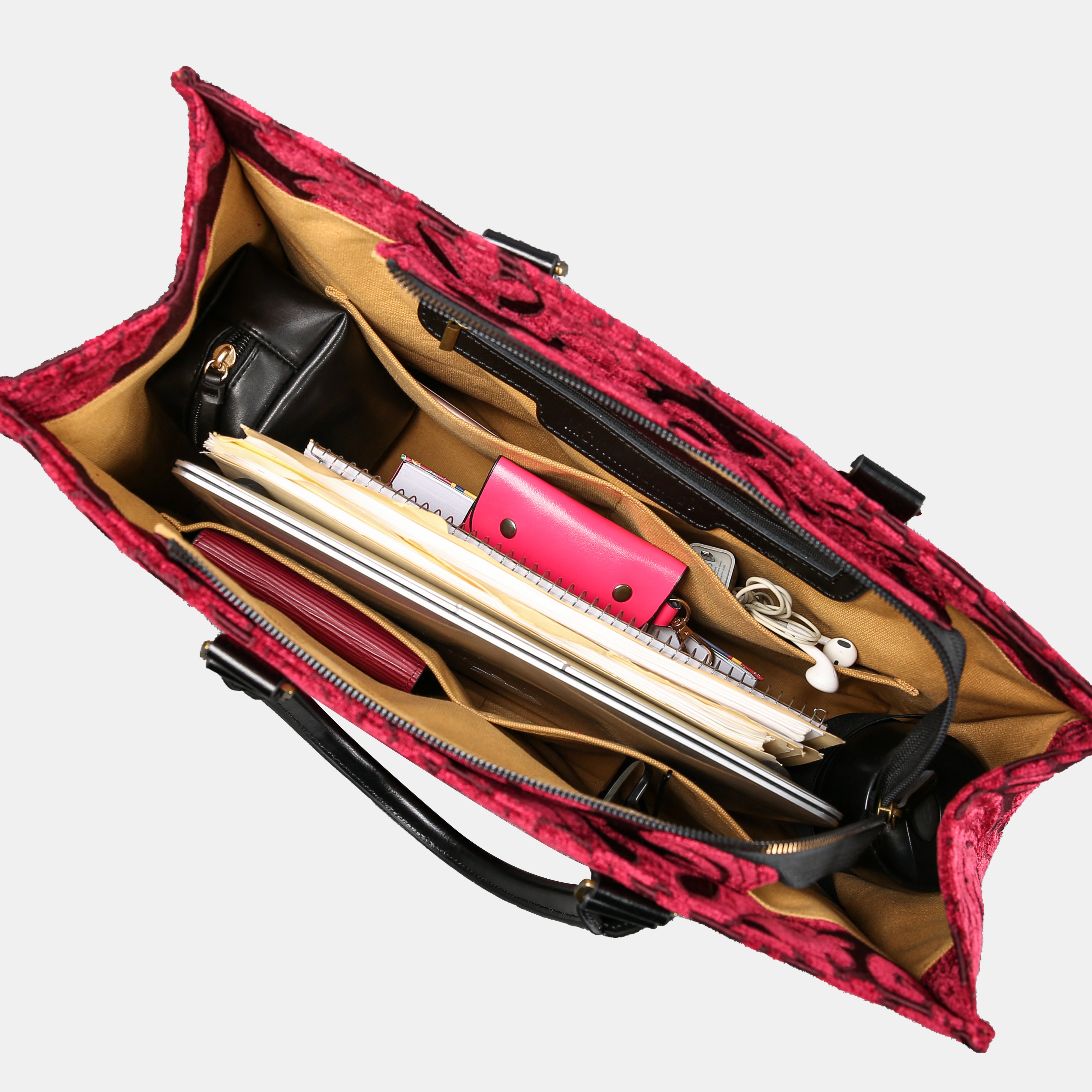 Queen Wine Laptop Work Tote  of America in use
