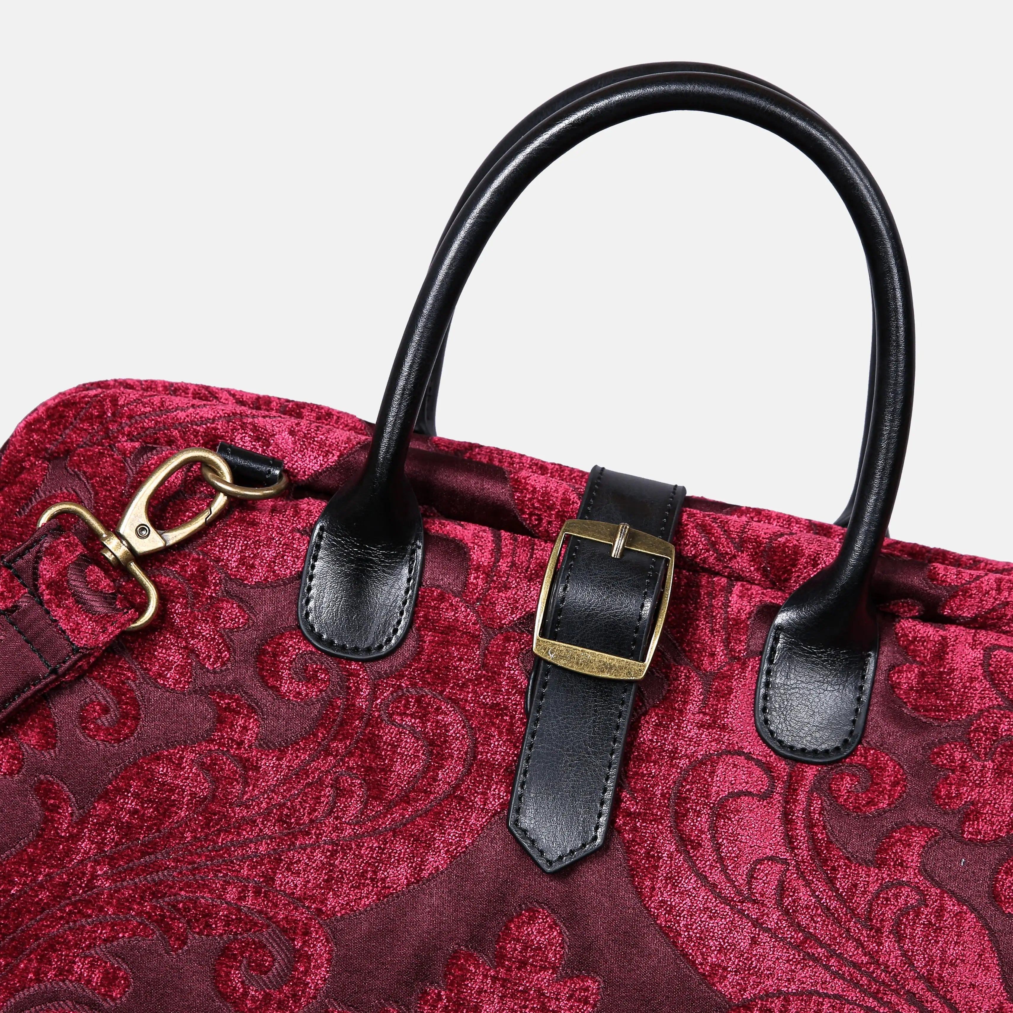 Queen Wine Mary Poppins Weekender Carpetbag of America buckle