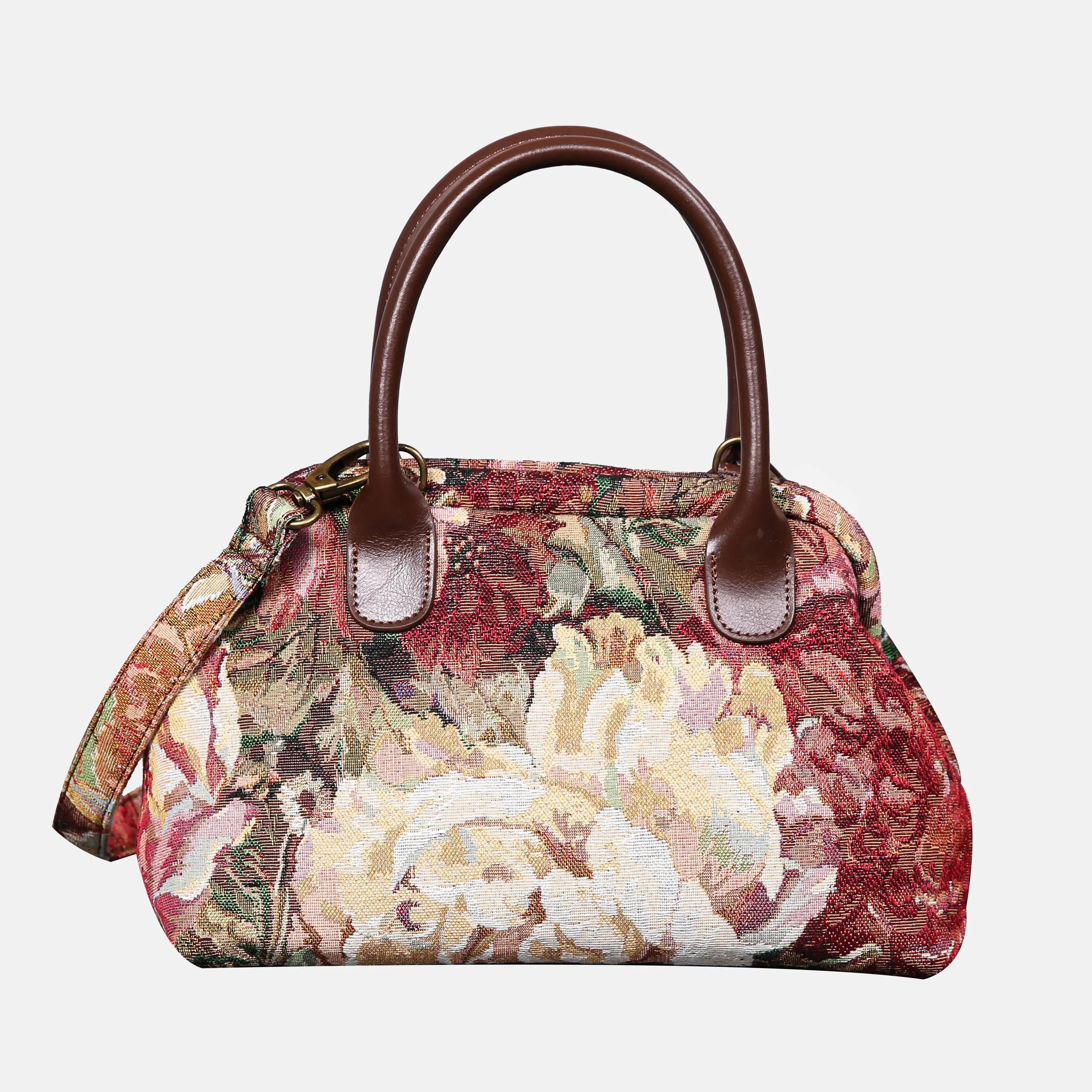 Rose Bush Carpet Satchel carpet bag MCW Handmade of America main