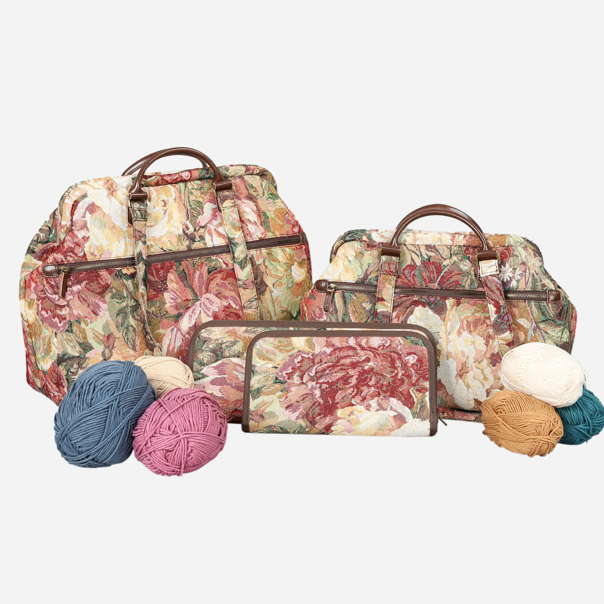 Rose Bush Knitting Project Bag  of America-back set
