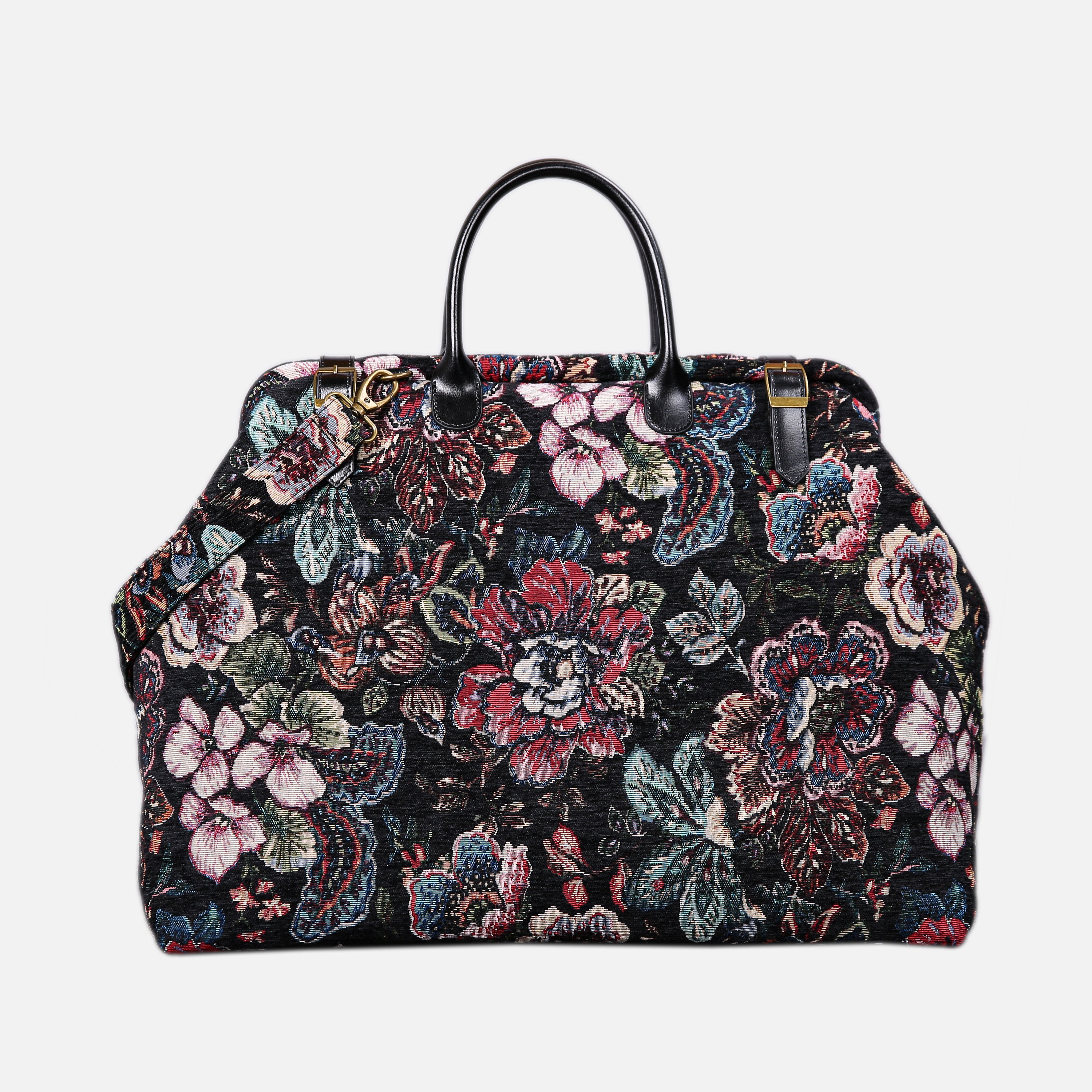 Rose Garden Black Large Carpetbag   of America main
