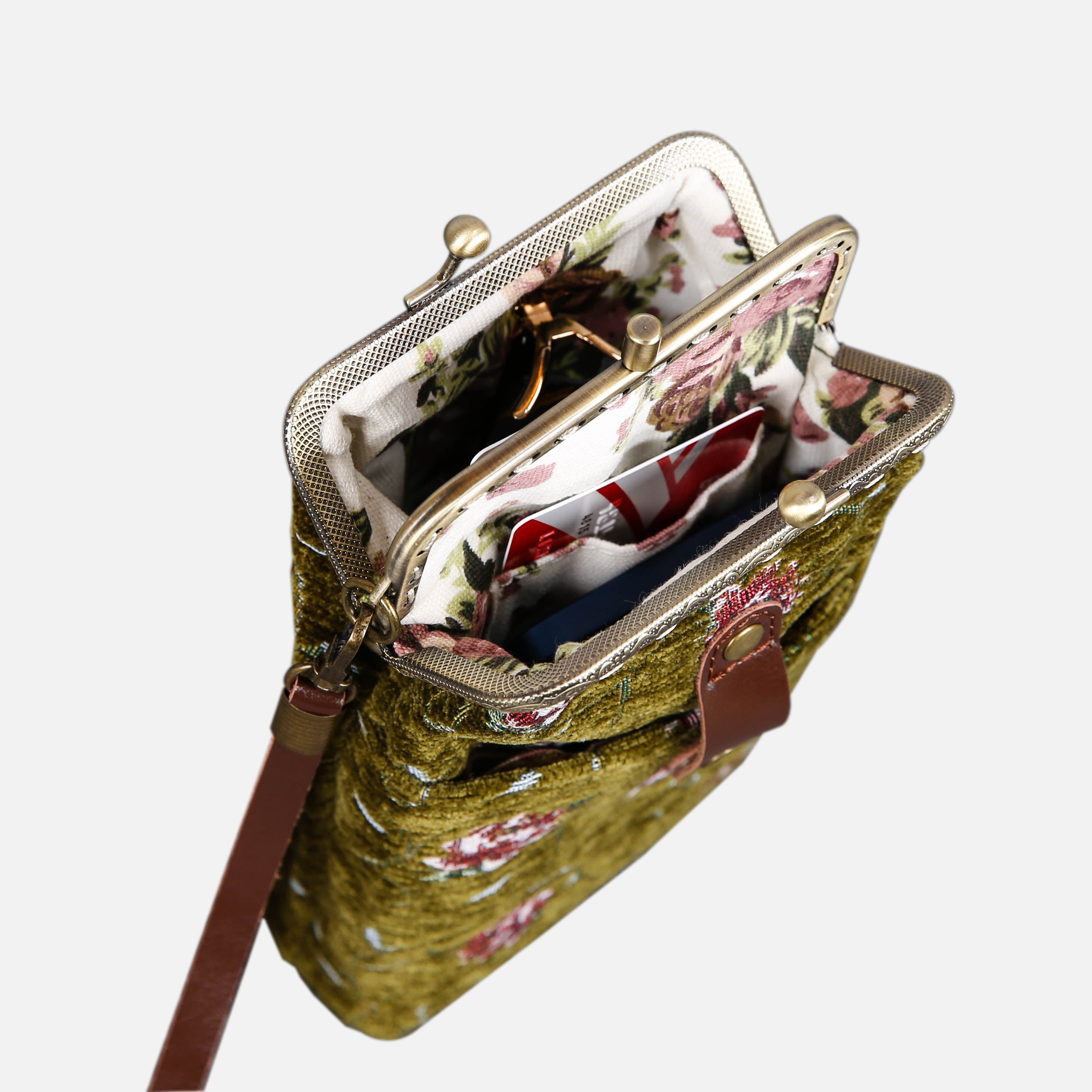 Rose Trail Avocado Carpet Phone Case Carpetbag of America inside