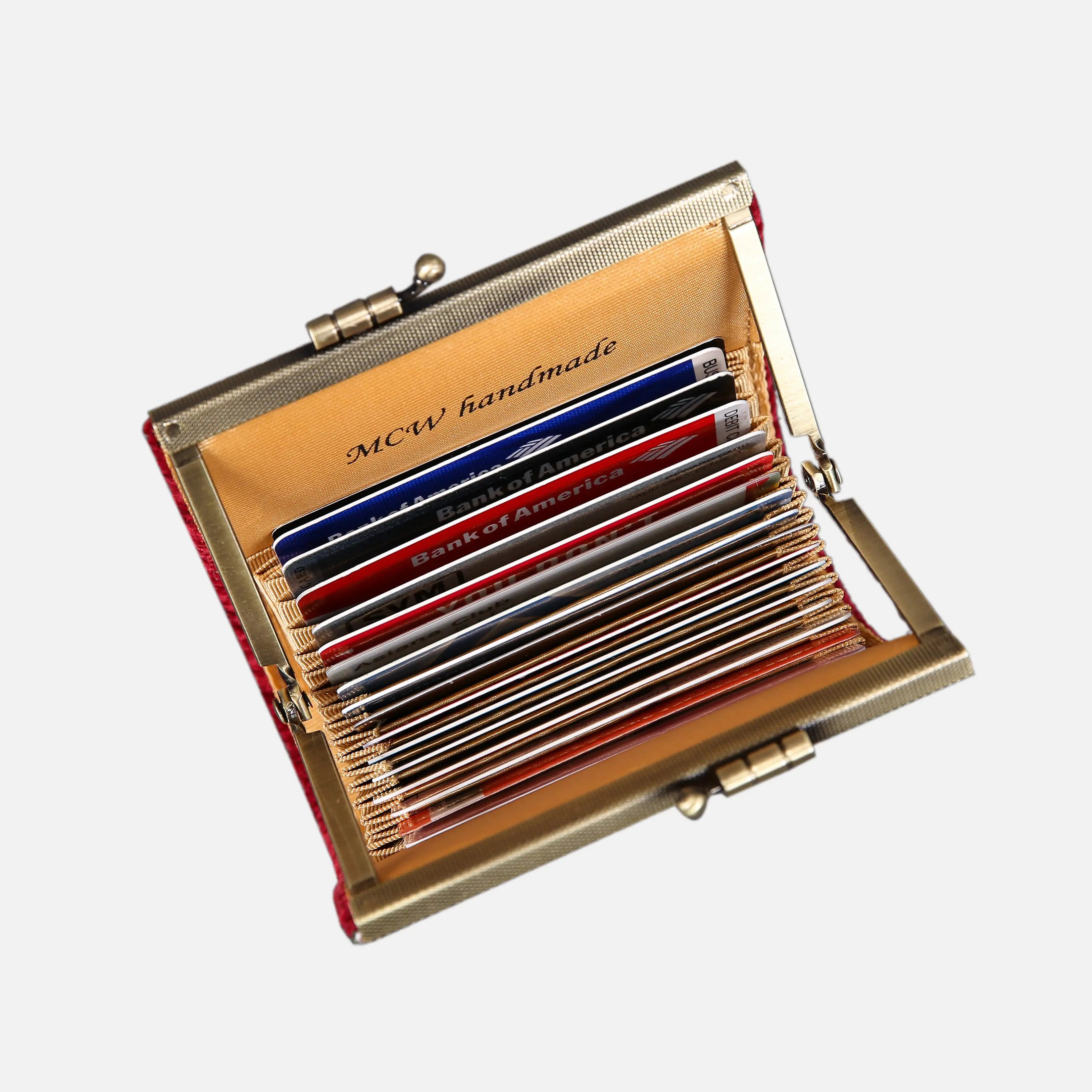 Rose Trail Red Card Wallet  of America 17 slots in use