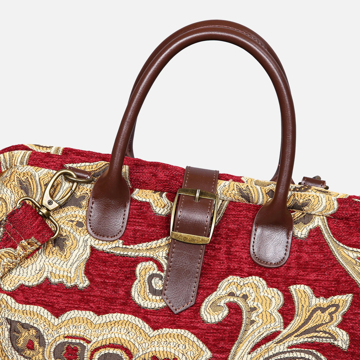 Sagredo Gold Mary Poppins Weekender Carpetbag of America buckle