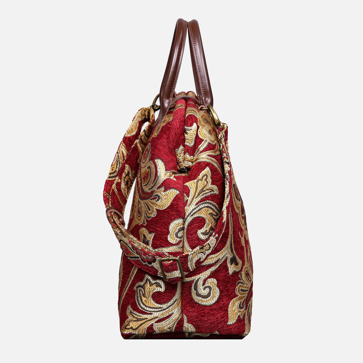 Sagredo Gold Mary Poppins Weekender Carpetbag of America side